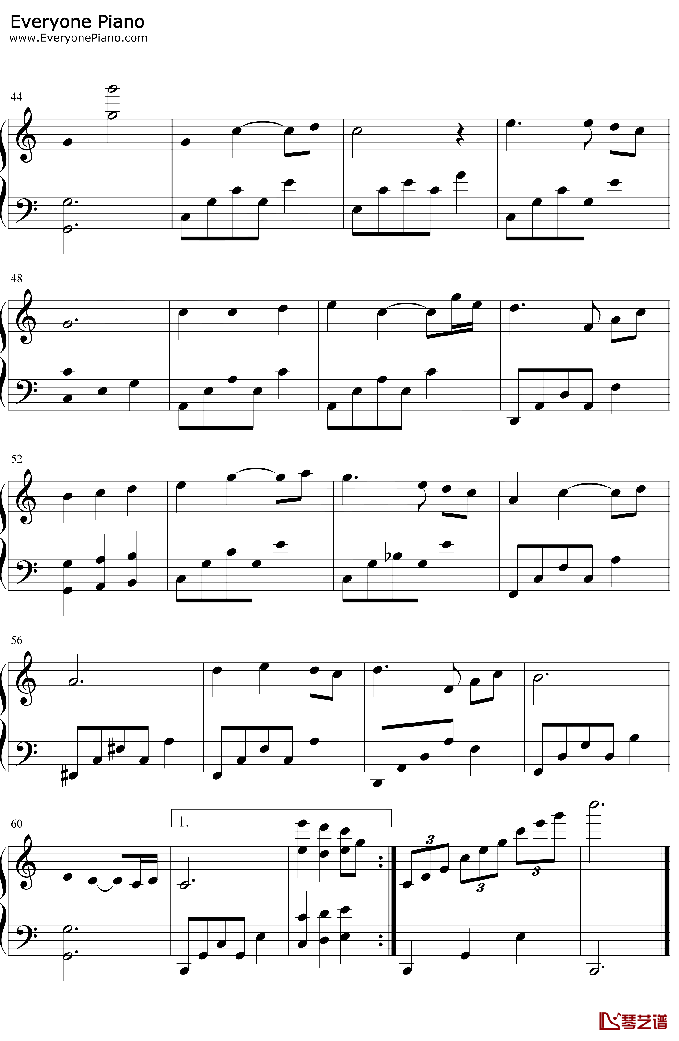 最后一夜钢琴谱-蔡琴-林文信版3