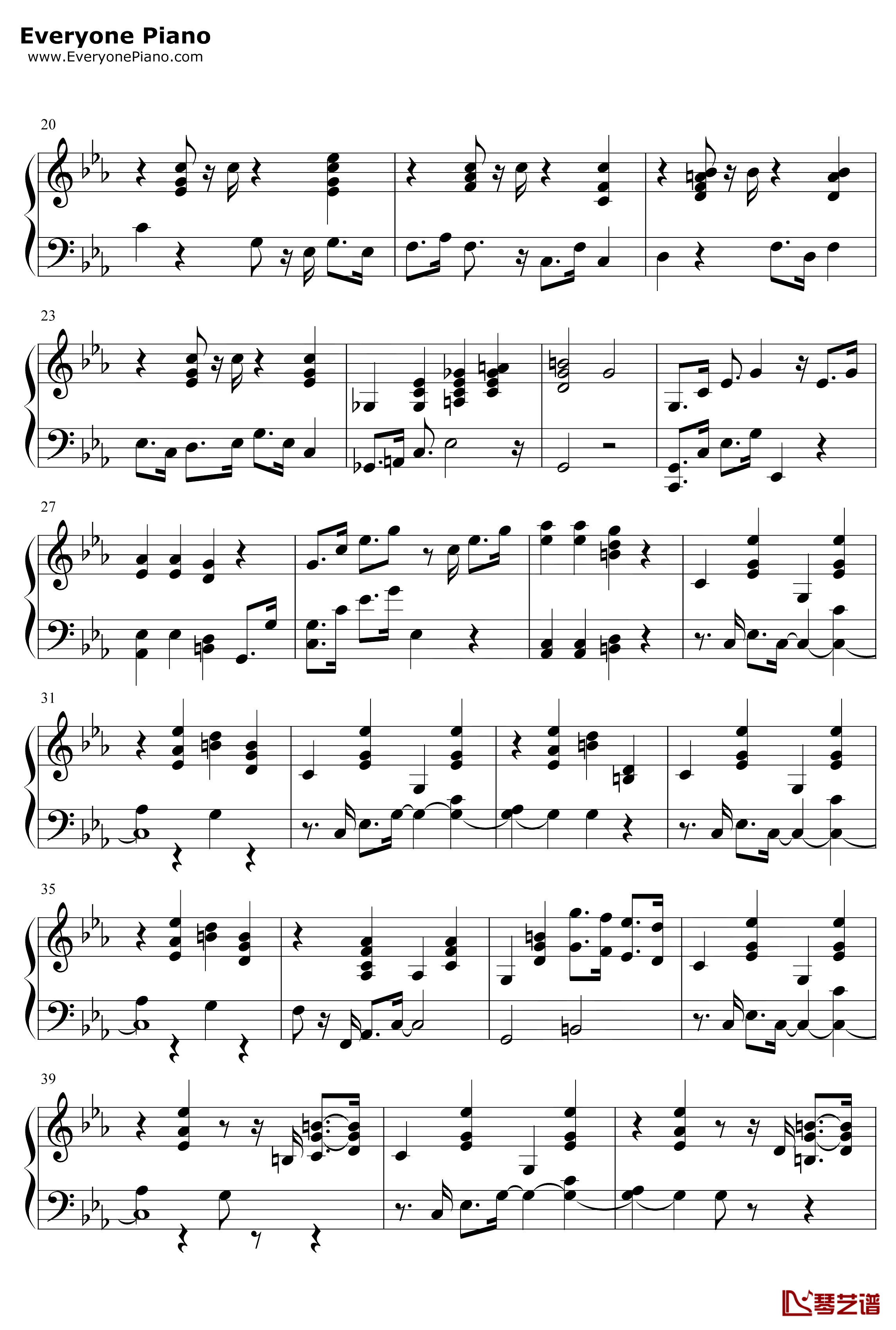 予兆のカッパー钢琴谱-桥本由香利-皿三昧OST2