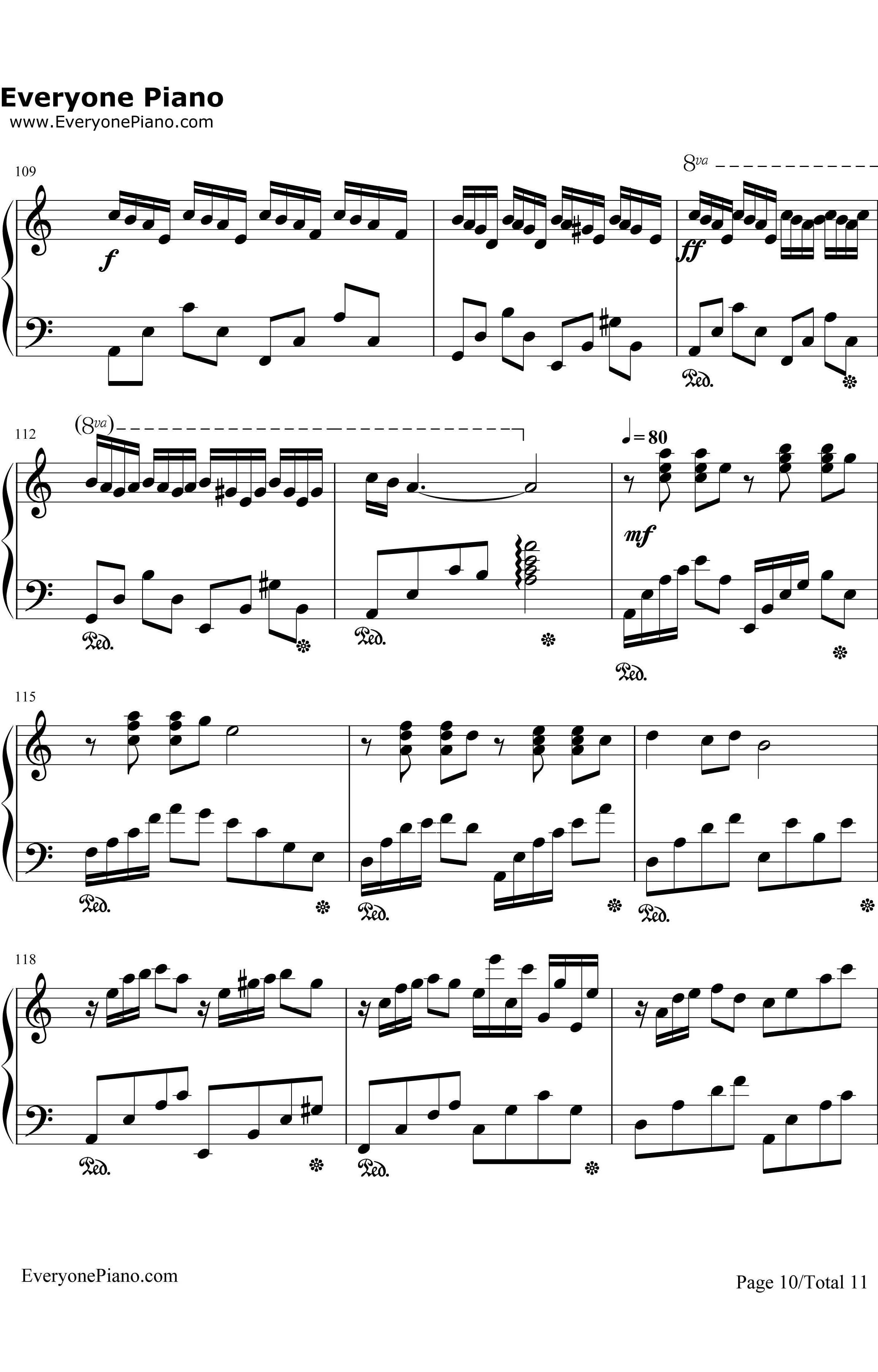 我的童年钢琴谱-心蓝宇梦10