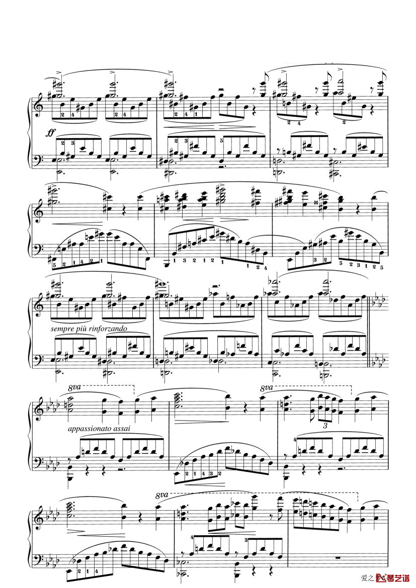 钢琴谱爱之梦-李斯特-李斯特最通俗的作品4