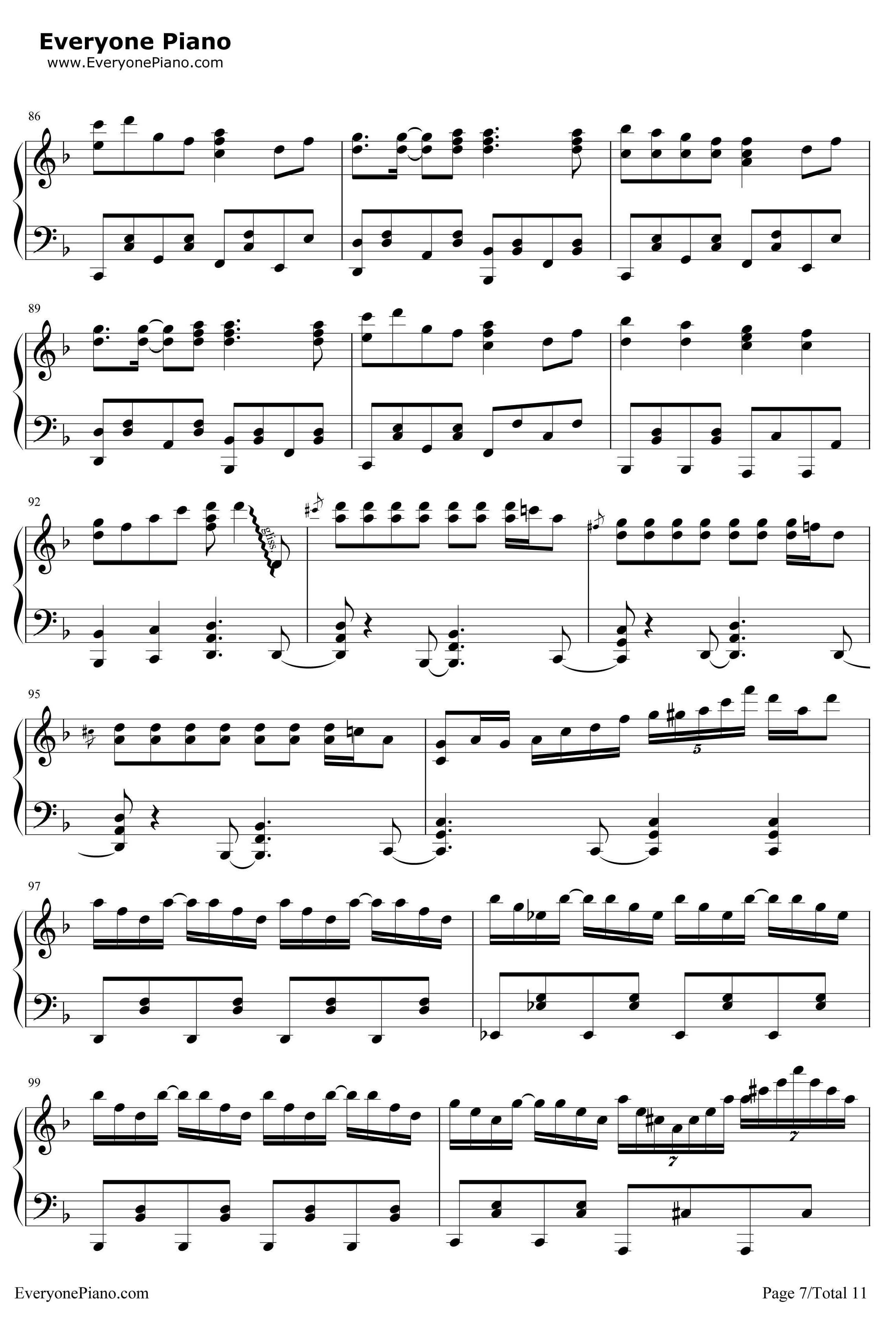 千本樱钢琴谱-触手猴版本-带力度版7