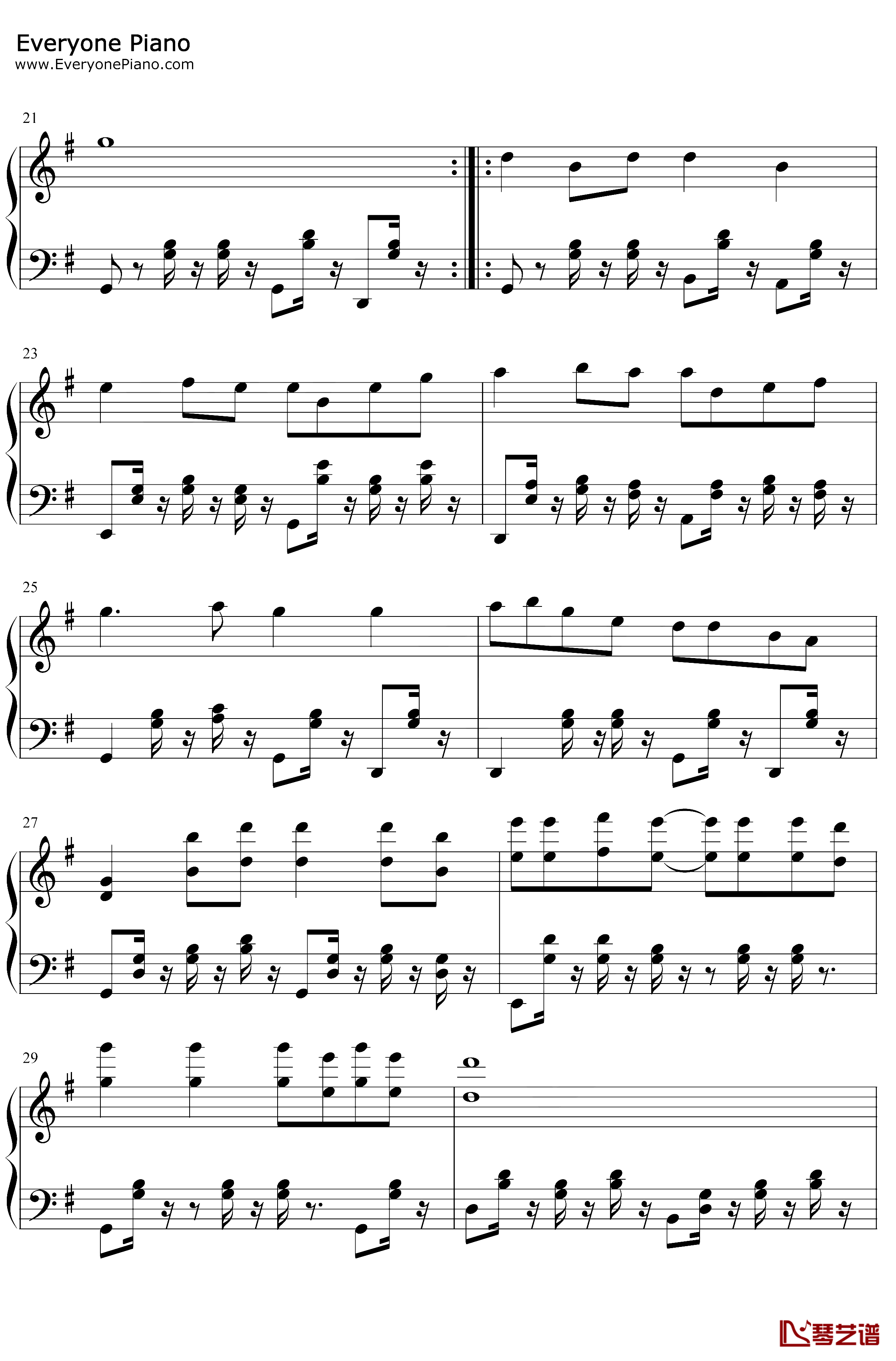 童年钢琴谱-罗大佑-完美版3