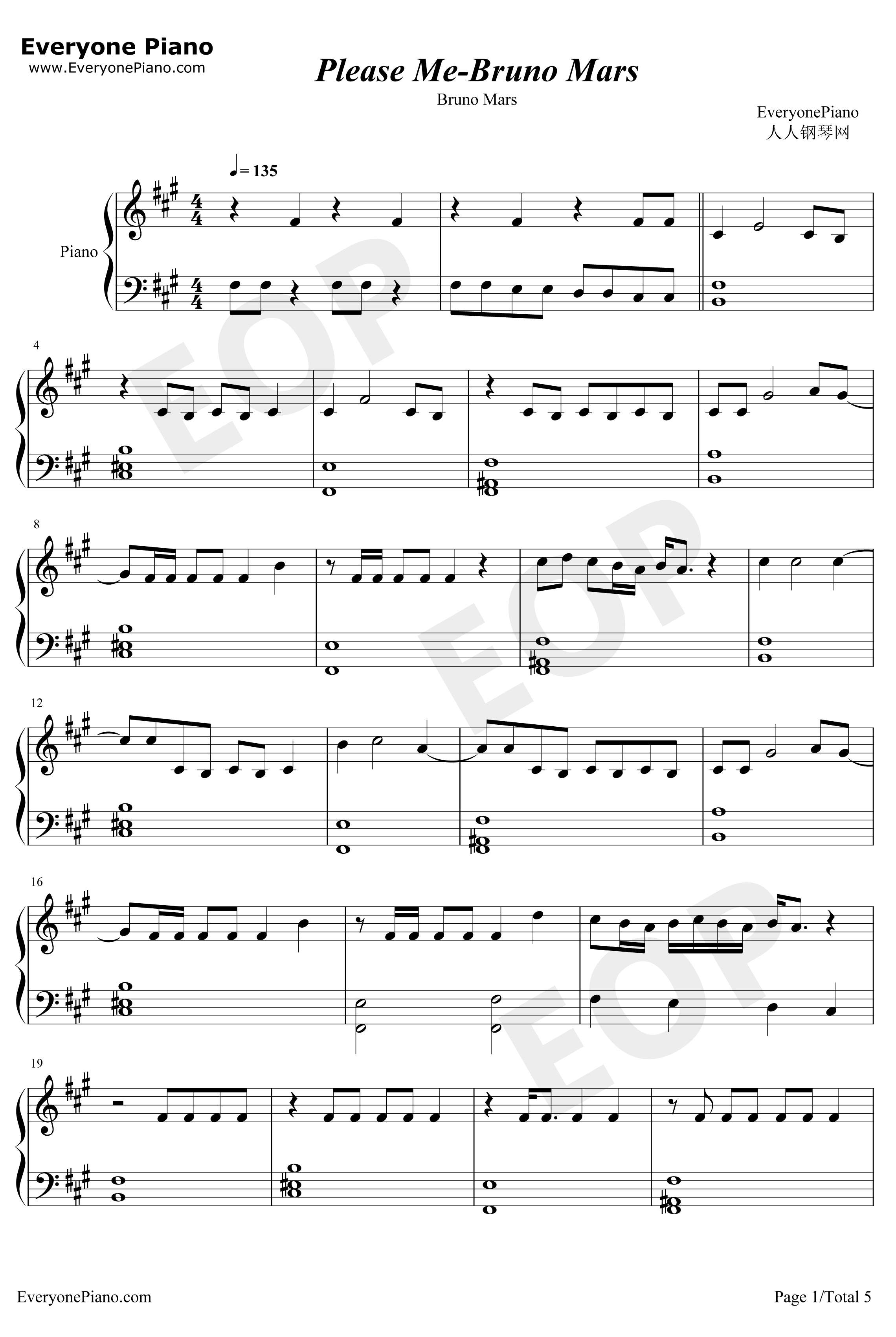 Please Me钢琴谱-CardiB/BrunoMars1