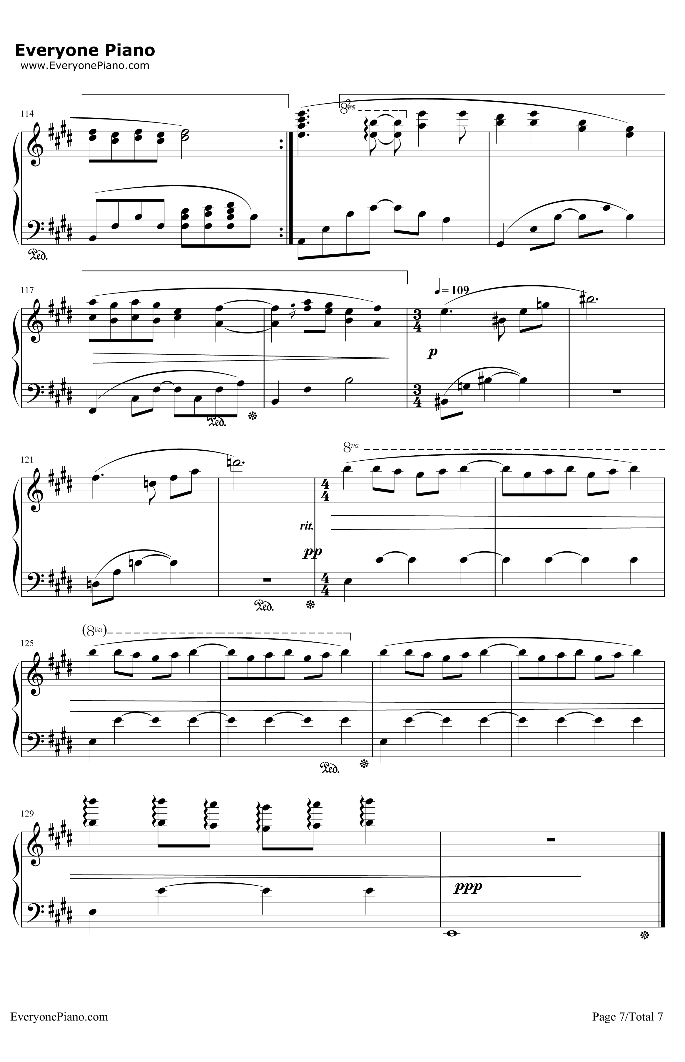 不可思议钢琴谱-金莎7