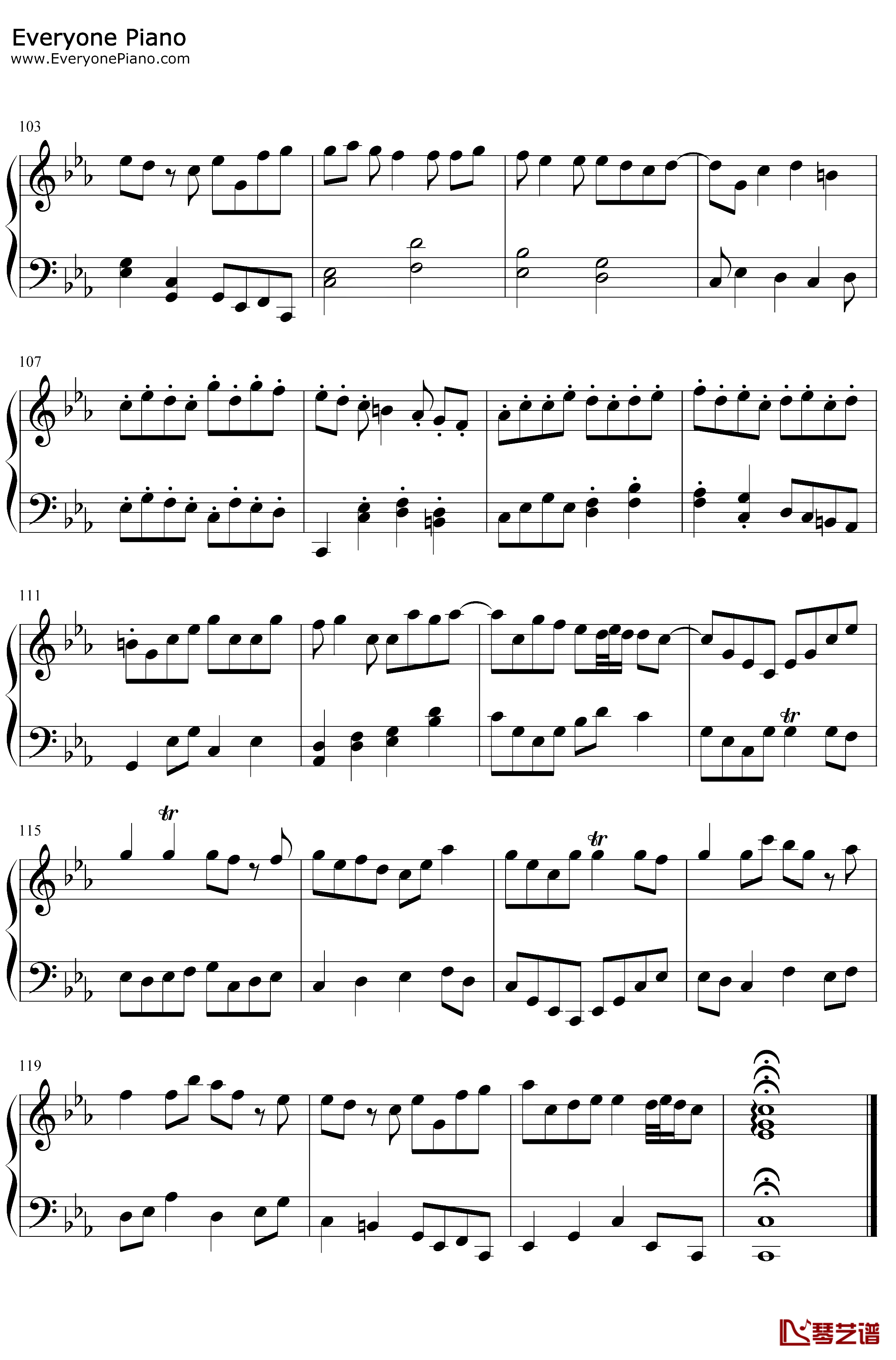 巴赫の幻想曲钢琴谱-IDW哒-原创音乐6