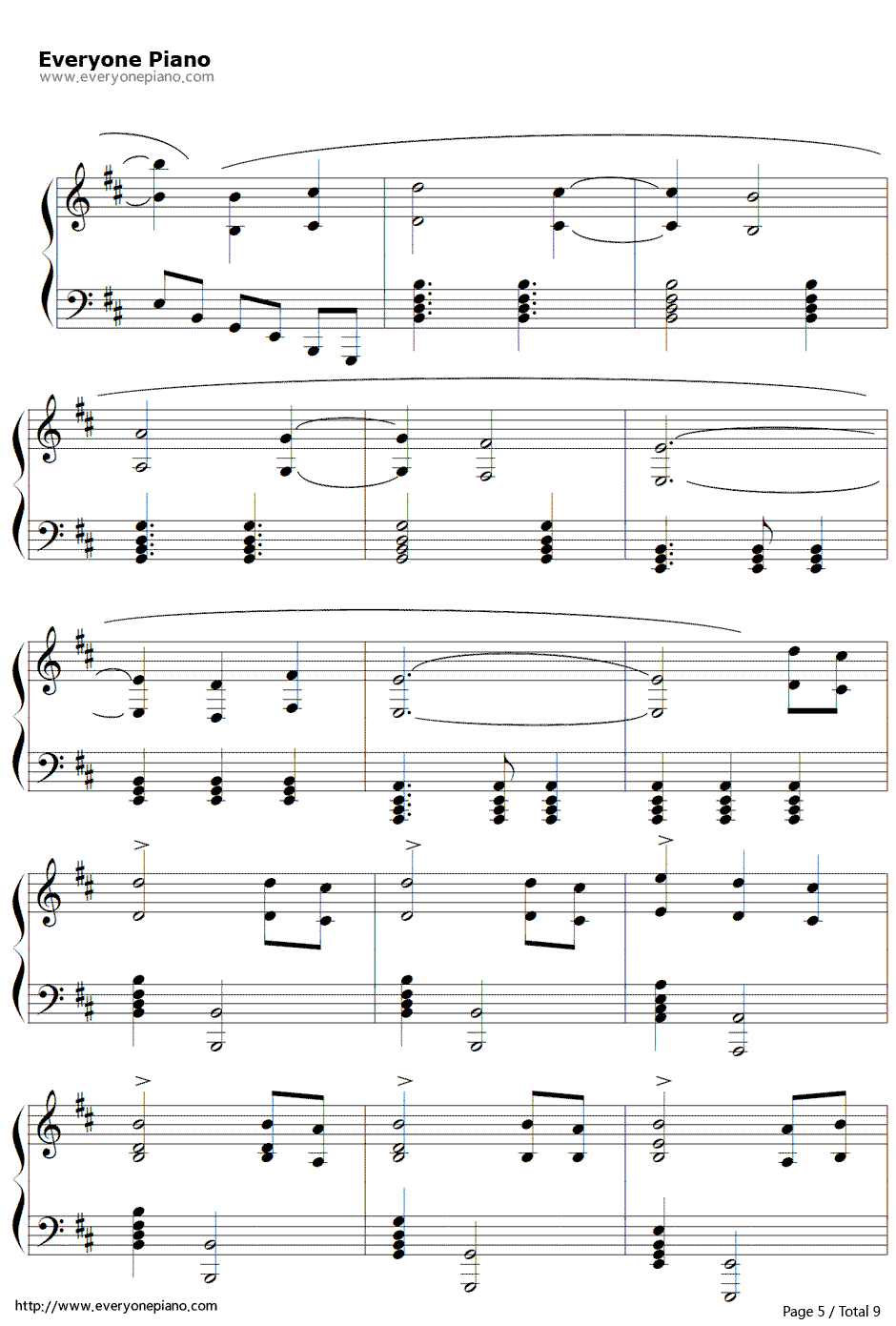 上古卷轴5：天际主题曲钢琴谱-Jeremy Soule5