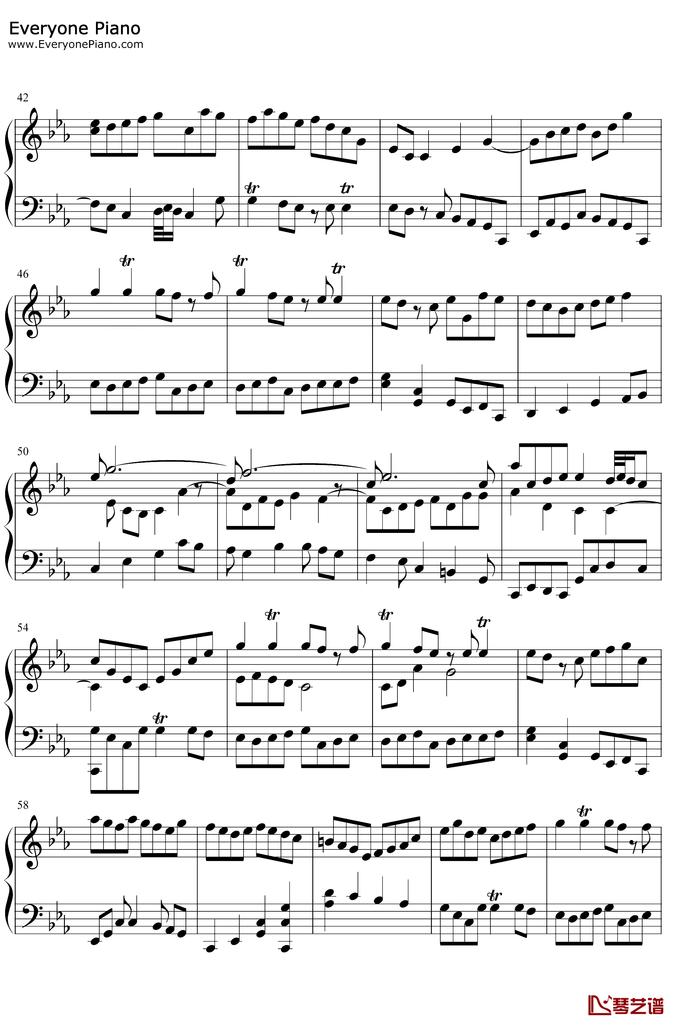 巴赫の幻想曲钢琴谱-IDW哒-原创音乐3