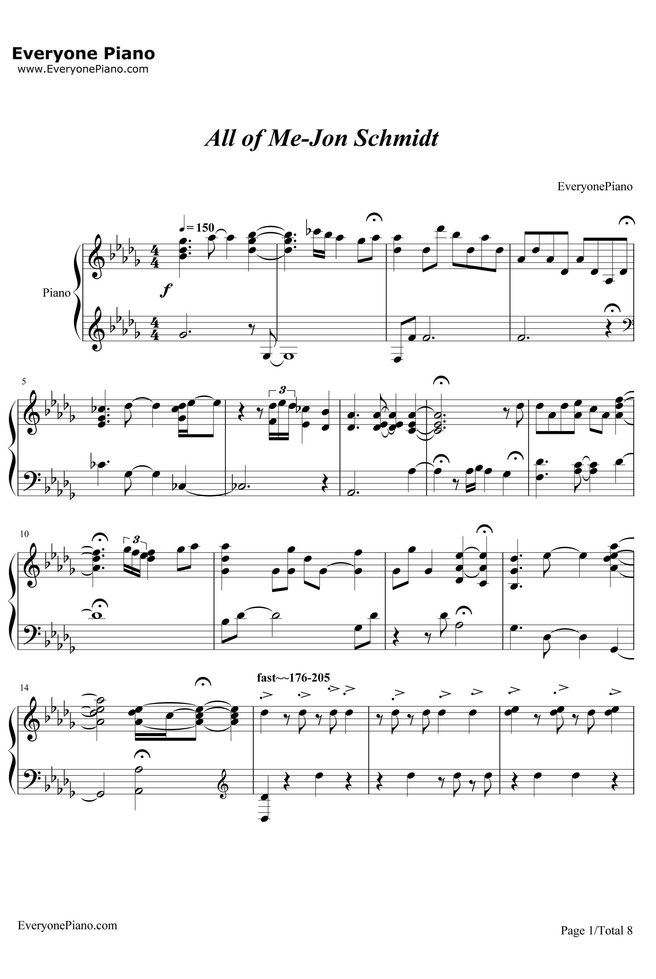 All of Me完整版钢琴谱-JonSchmidt1