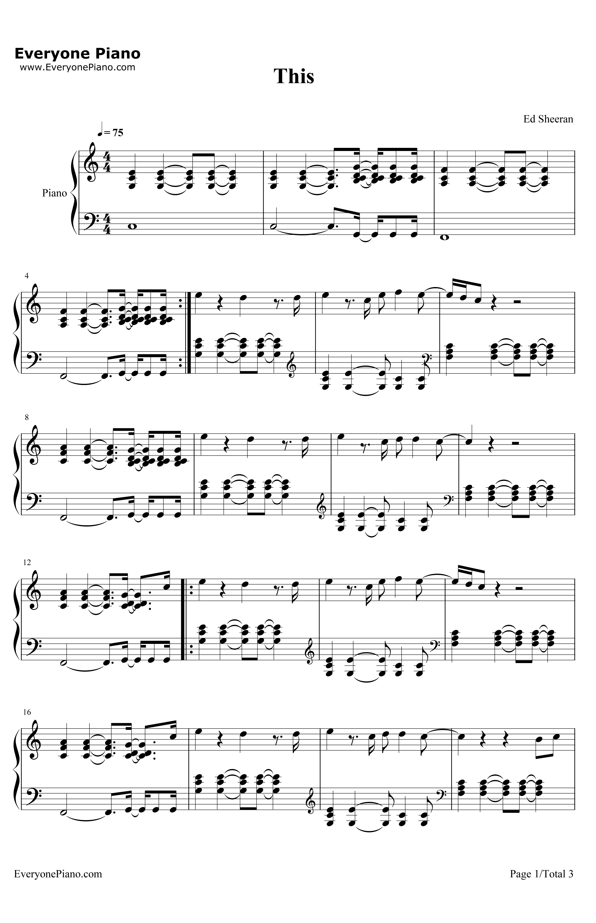 This钢琴谱-EdSheeran1