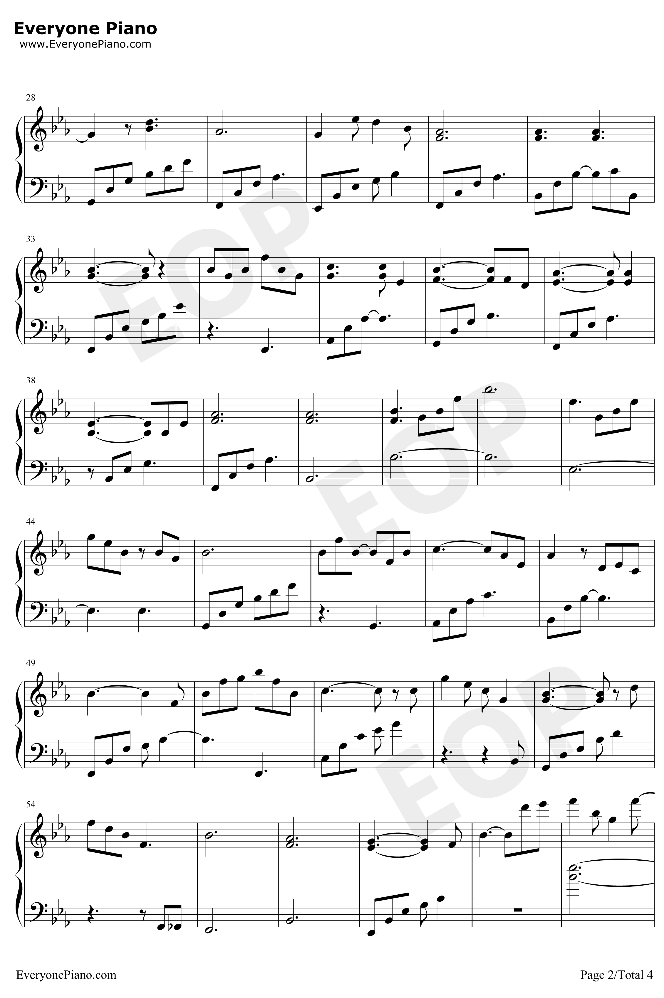 当你老了钢琴谱-莫文蔚-伴奏谱2