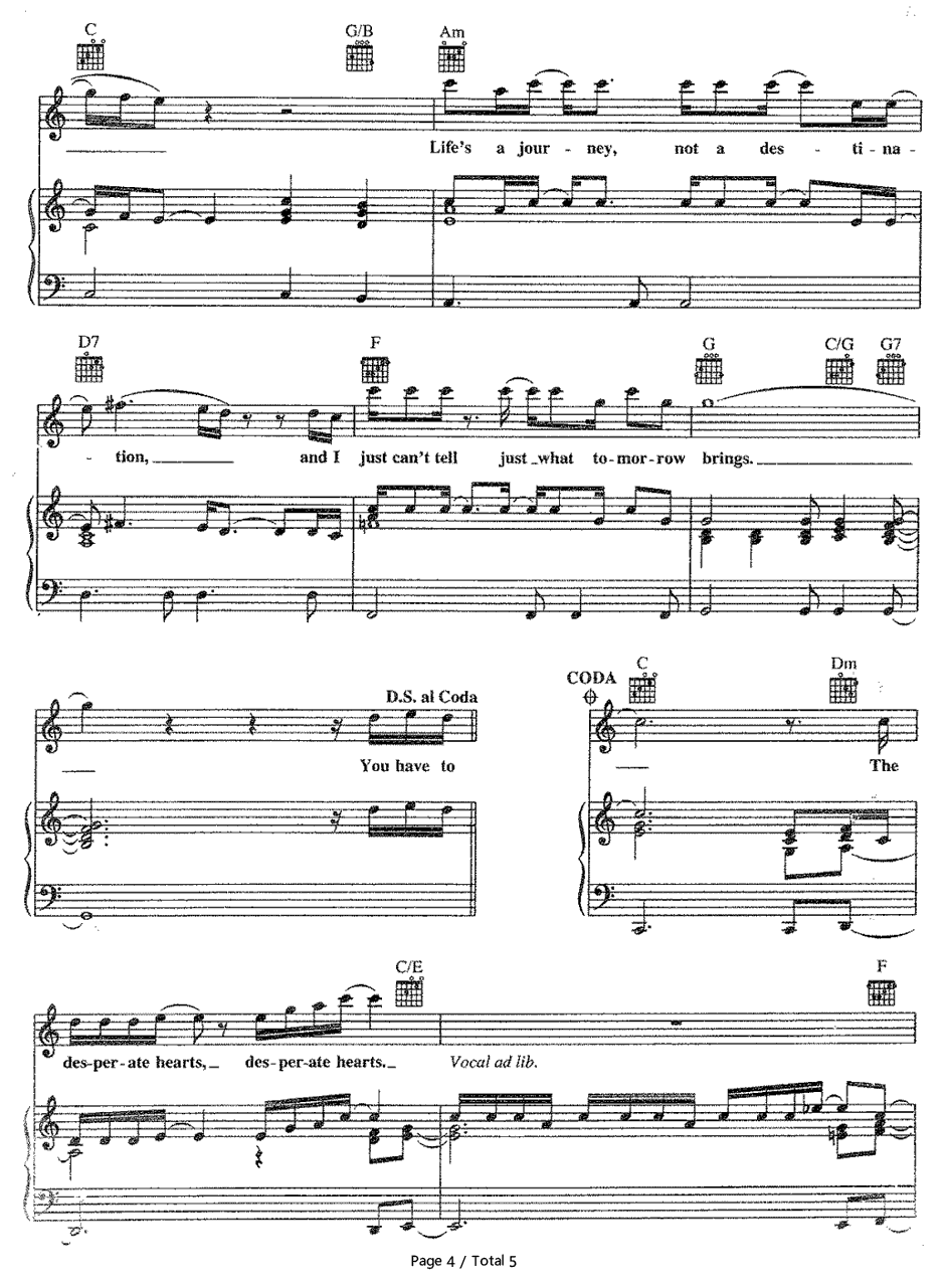 Amazing钢琴谱-Aerosmith4