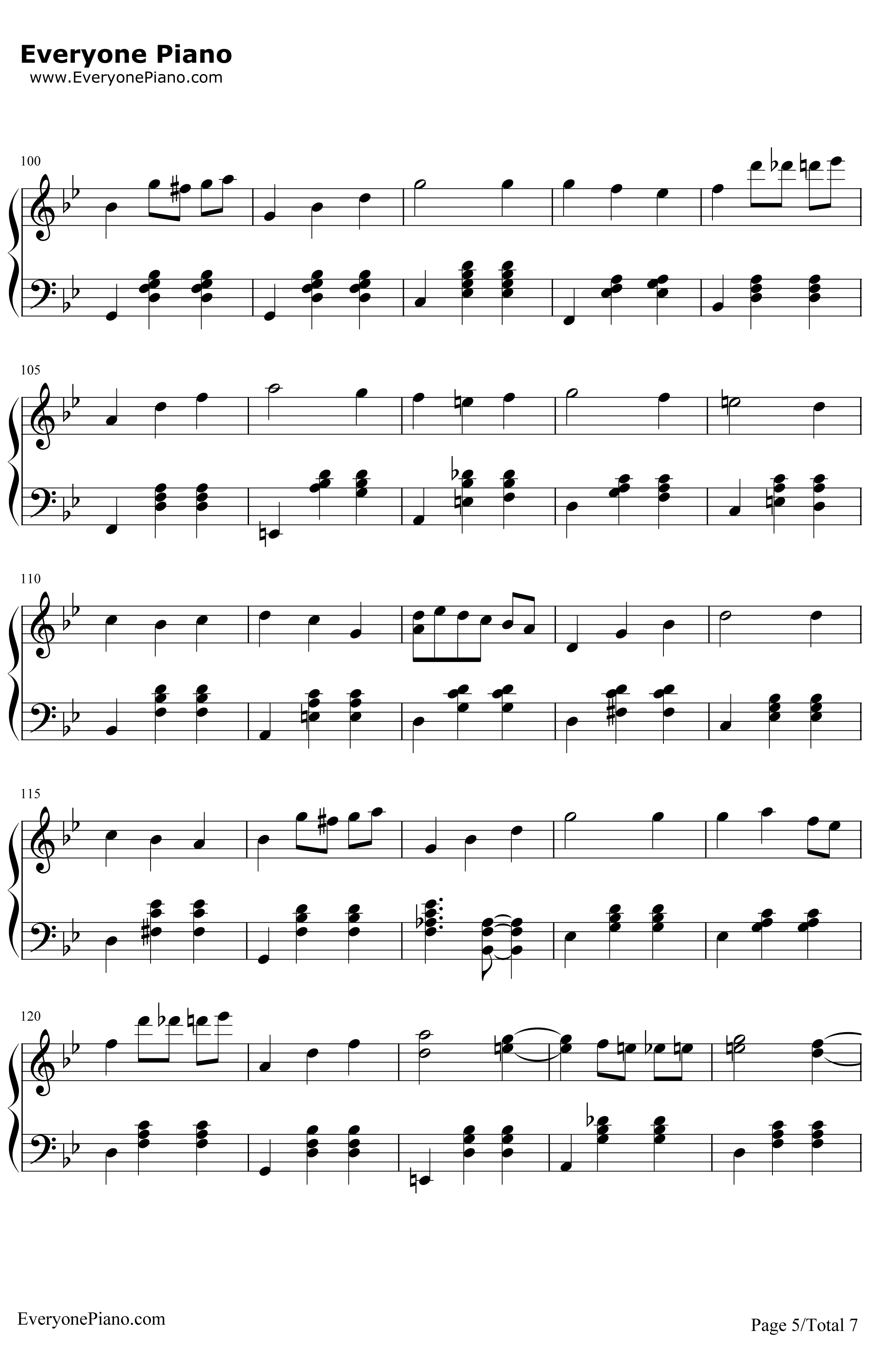 人生的旋转木马钢琴谱-久石让宫崎骏-哈尔的移动城堡主题曲5