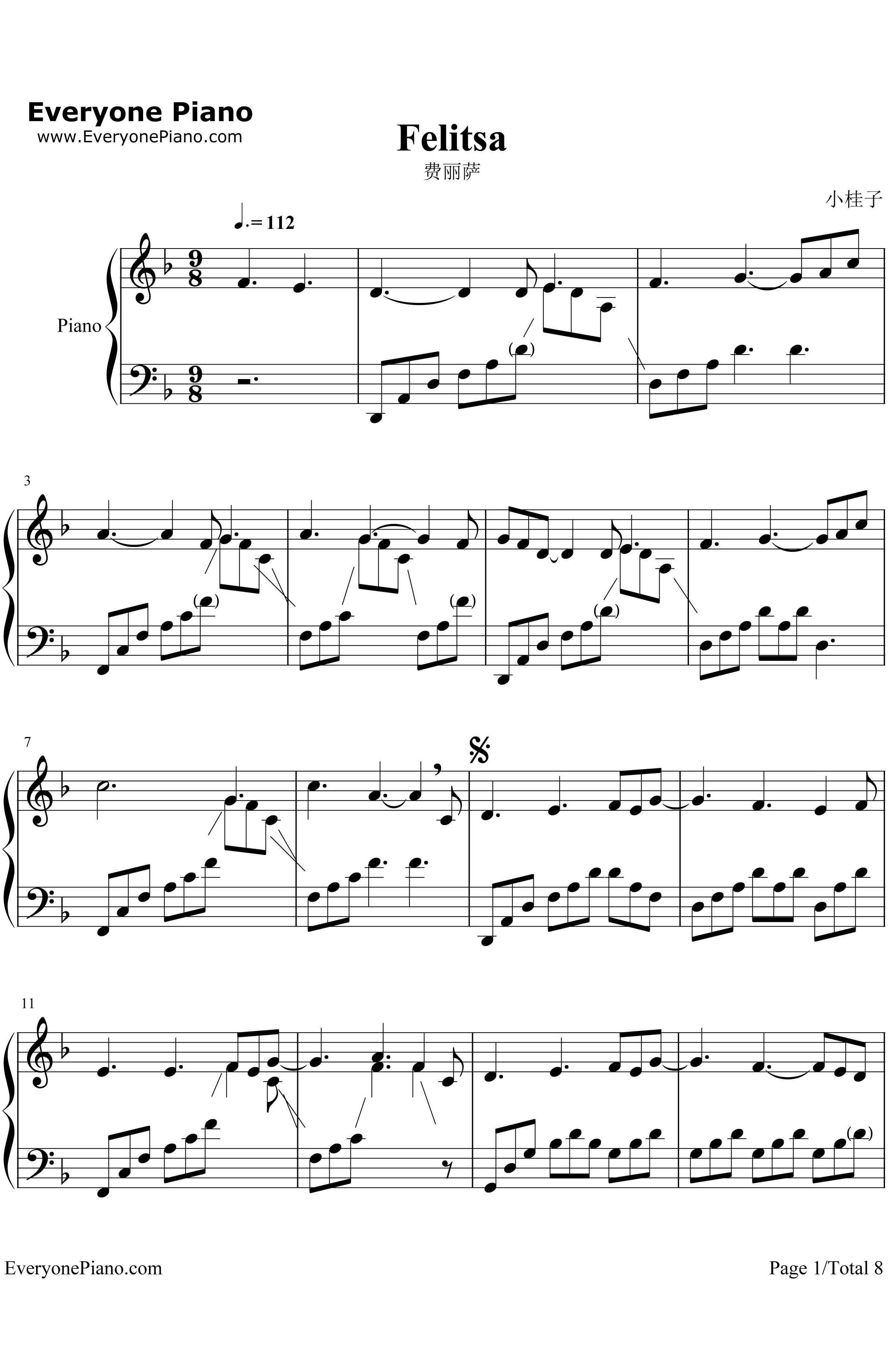 Felitsa（费丽萨）钢琴谱-雅尼1