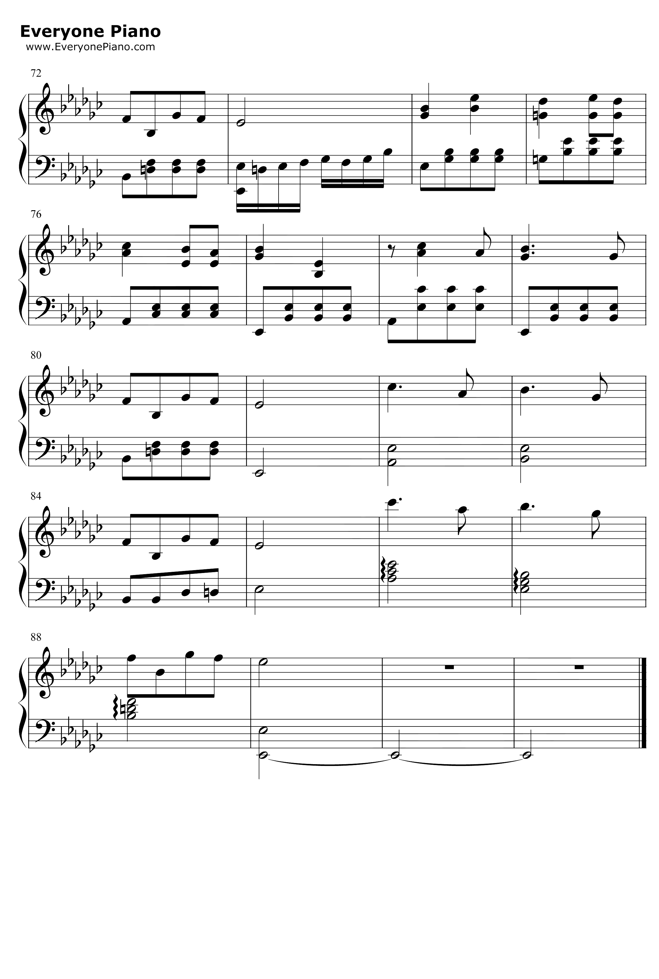 喀秋莎钢琴谱-马特维·勃兰切尔-完整版4
