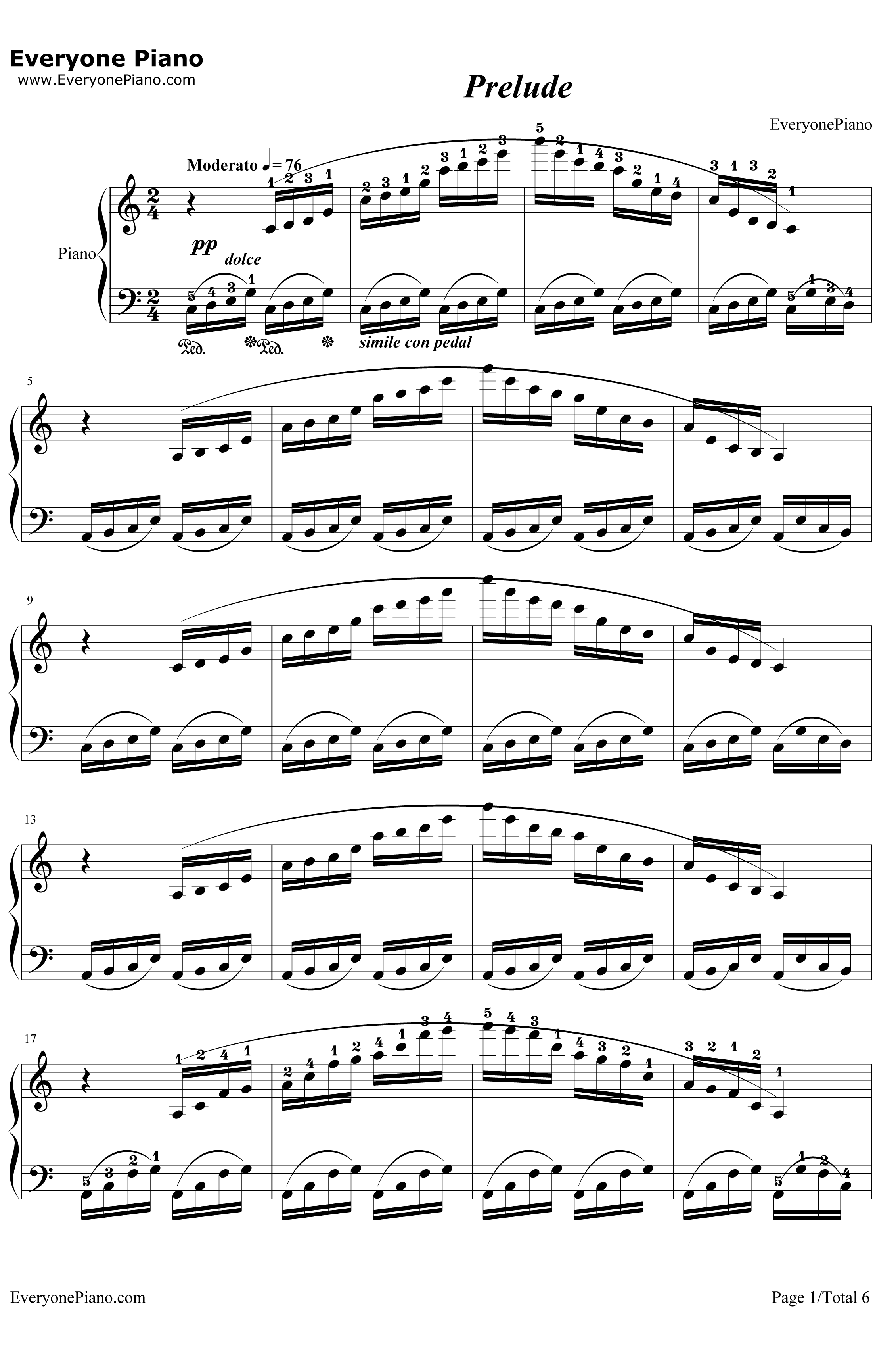 Prelude钢琴谱-植松伸夫1