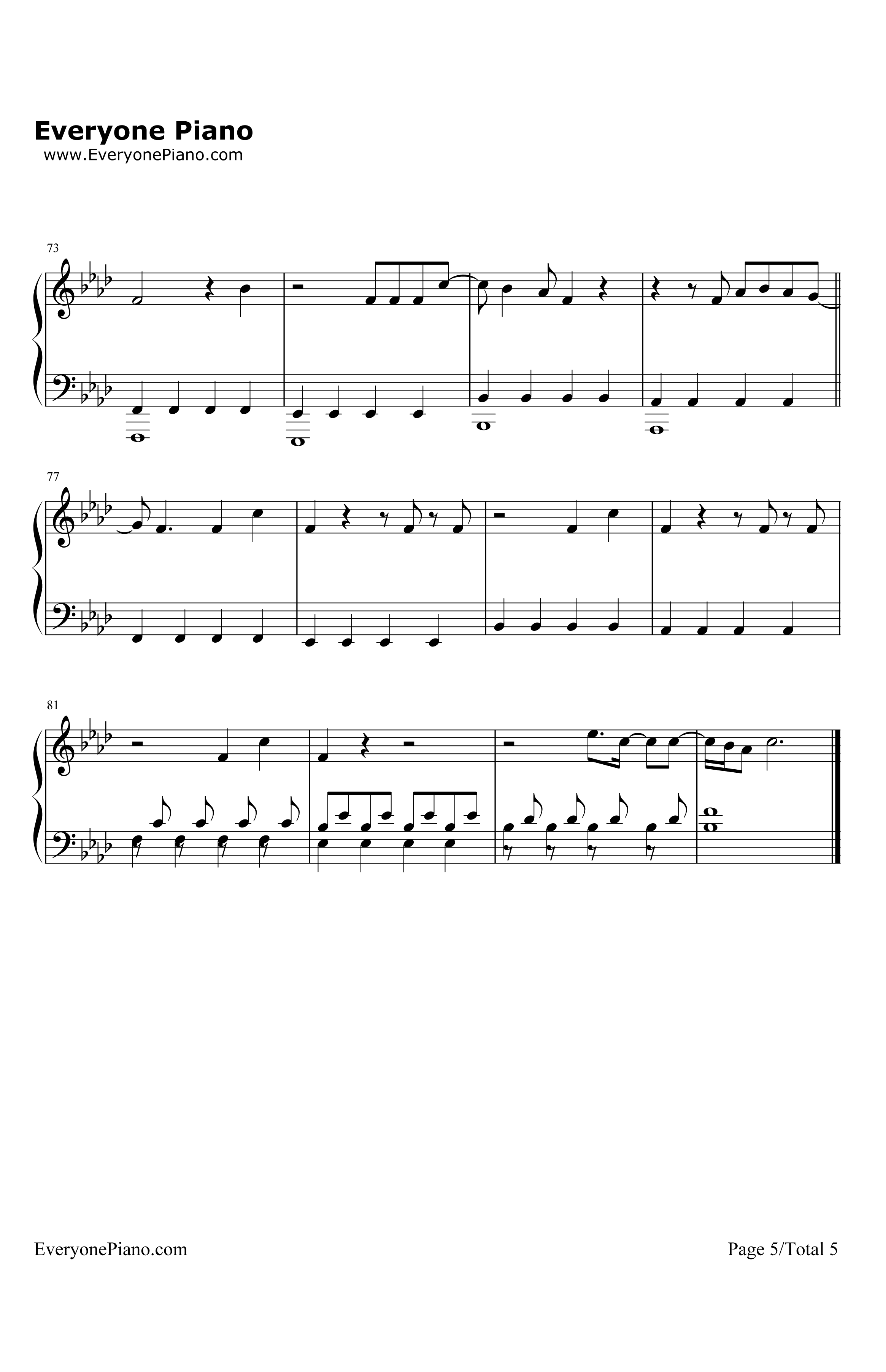 StarryEyed钢琴谱-EllieGoulding-海扁王插曲5