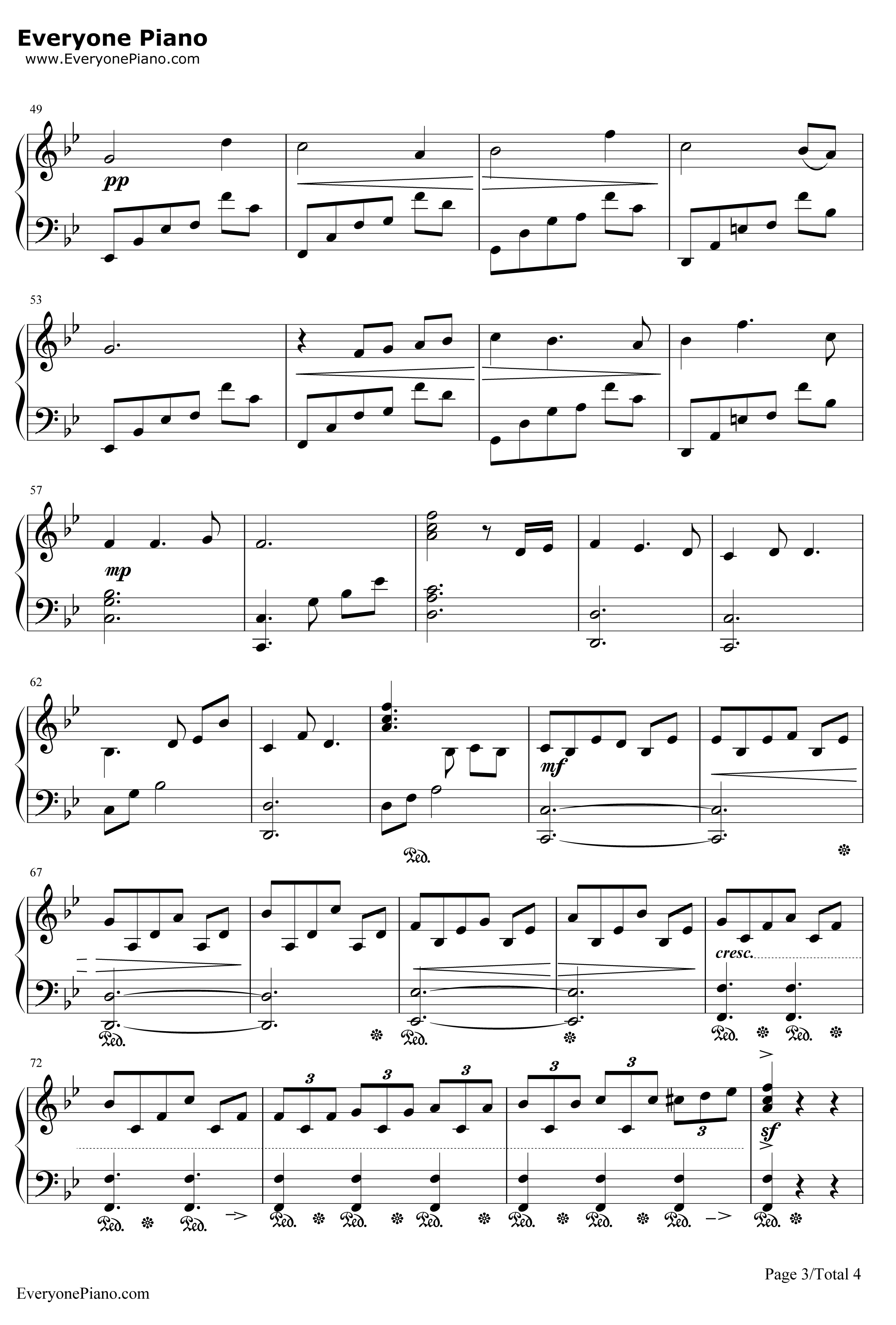 久远钢琴谱-关户刚-光与波的记忆-《最终幻想II》插曲3