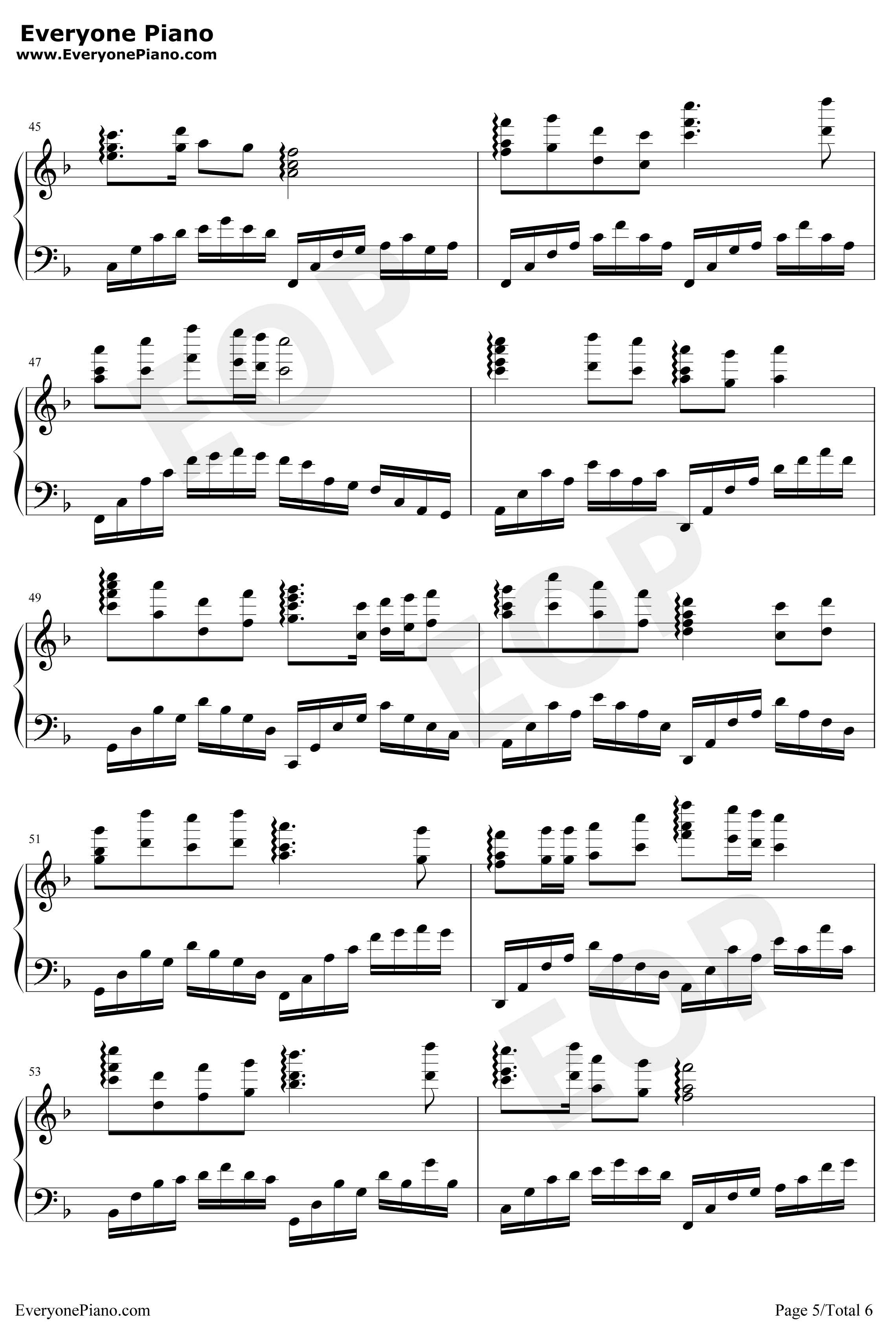 一条大河钢琴谱-刘炽-完美独奏版-我的祖国-上甘岭插曲5