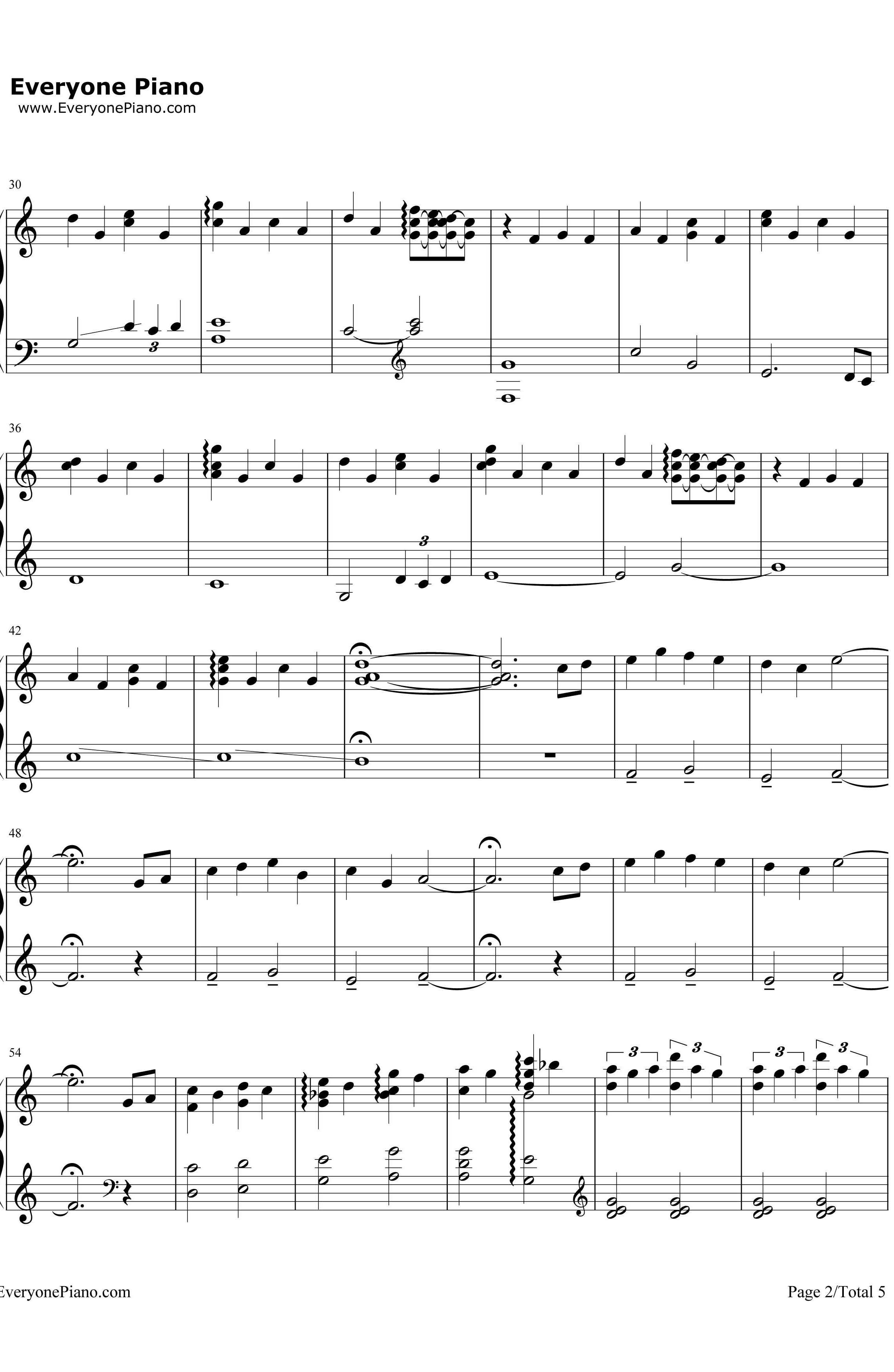 三葉のテーマ钢琴谱-RADWIMPS-《你的名字》三叶角色主题音乐2