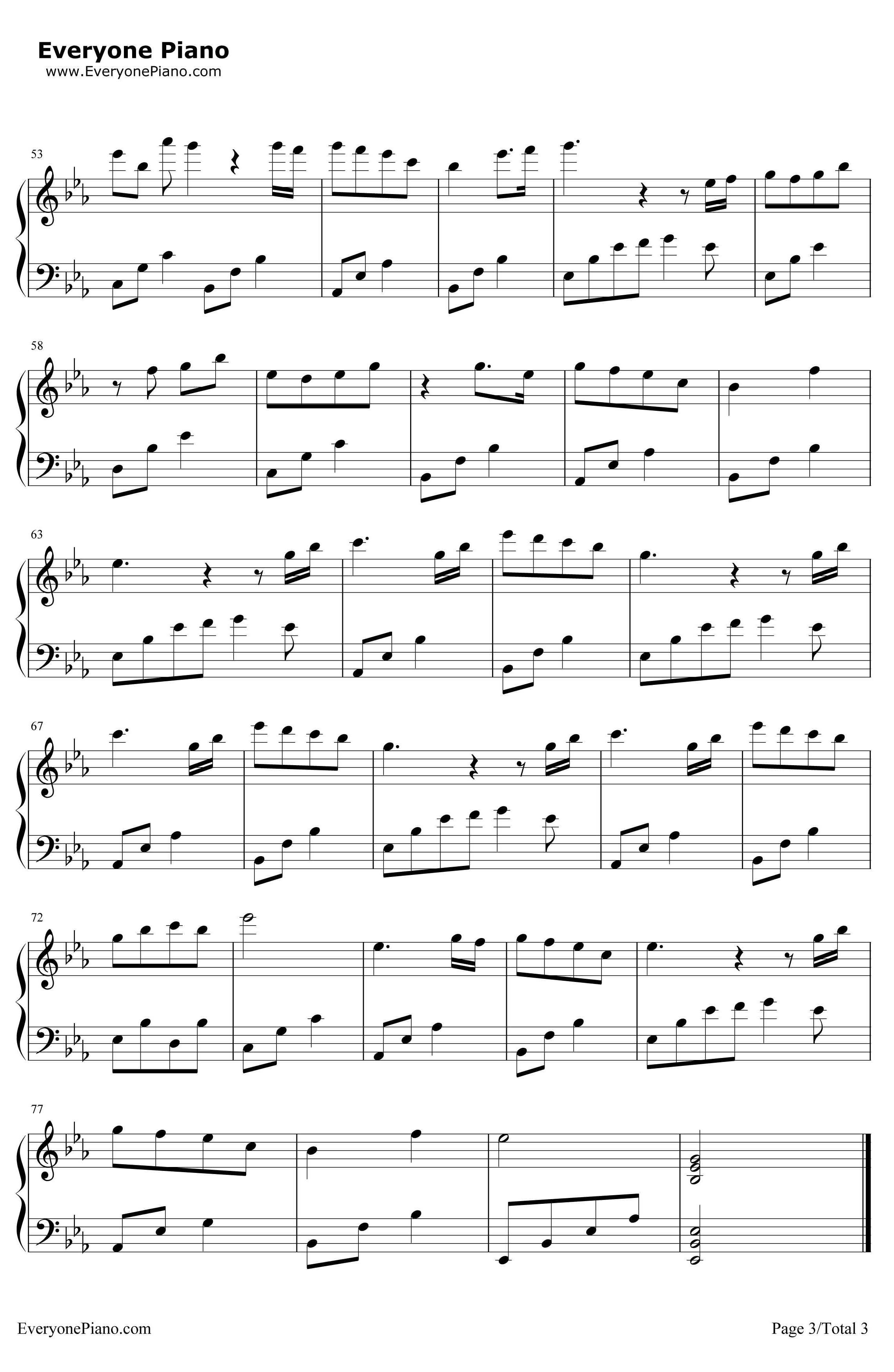 夜的钢琴曲15钢琴谱-石进-夜的钢琴曲153