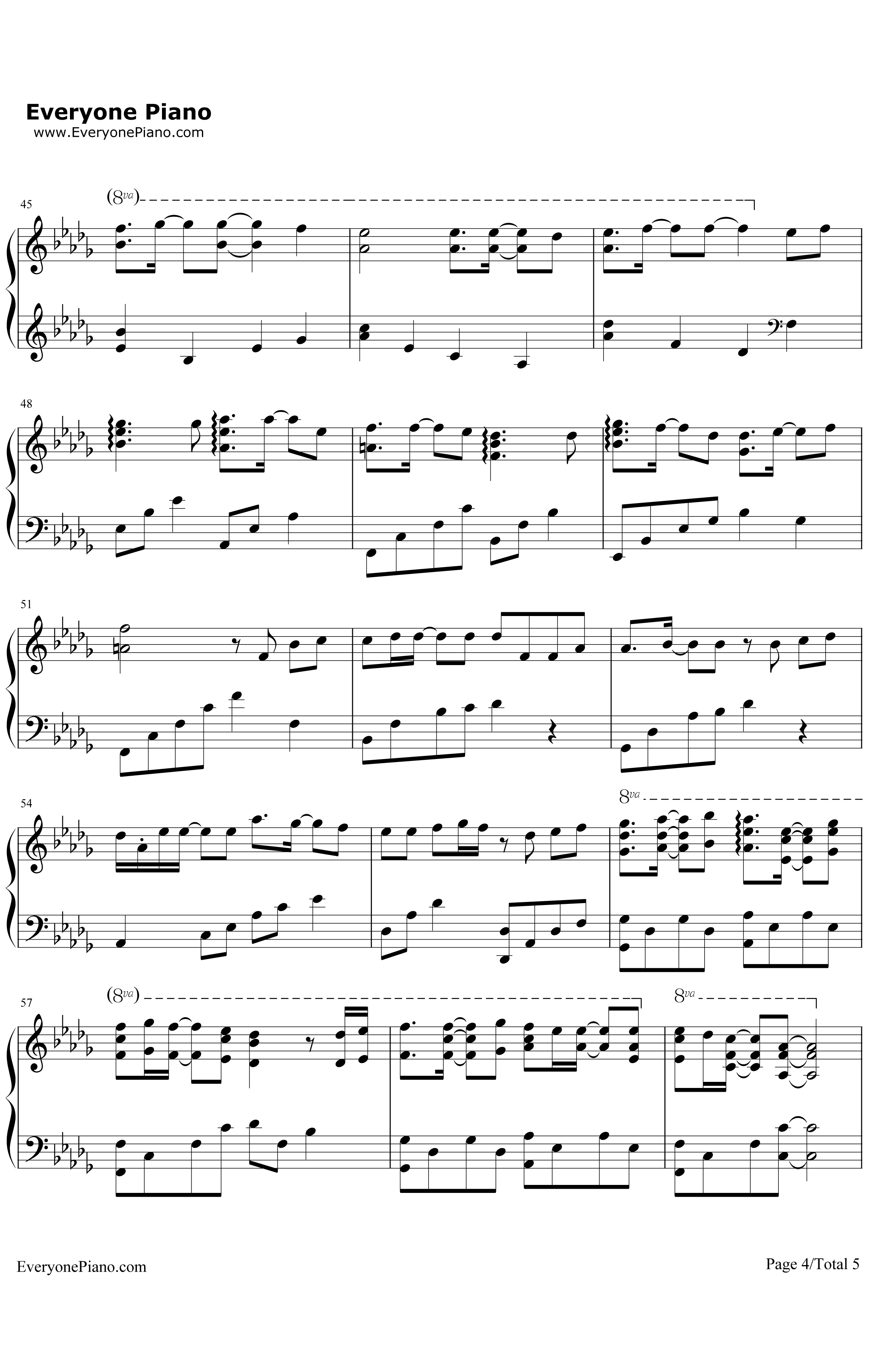 信仰之名钢琴谱-TFBOYS-完整版4