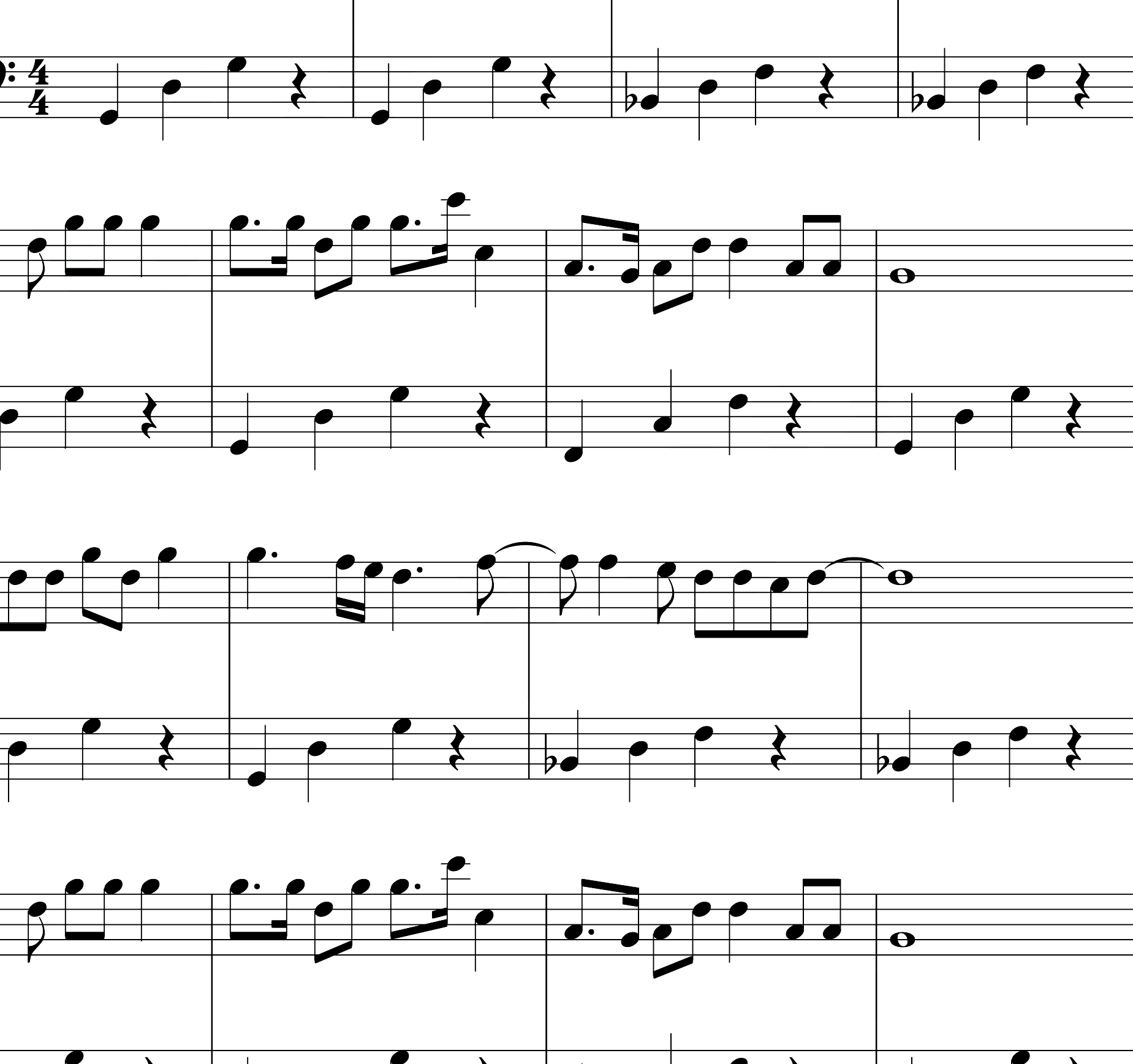 黄土高坡钢琴谱-范琳琳-C调简单版-经典西北风，浓浓黄土情！