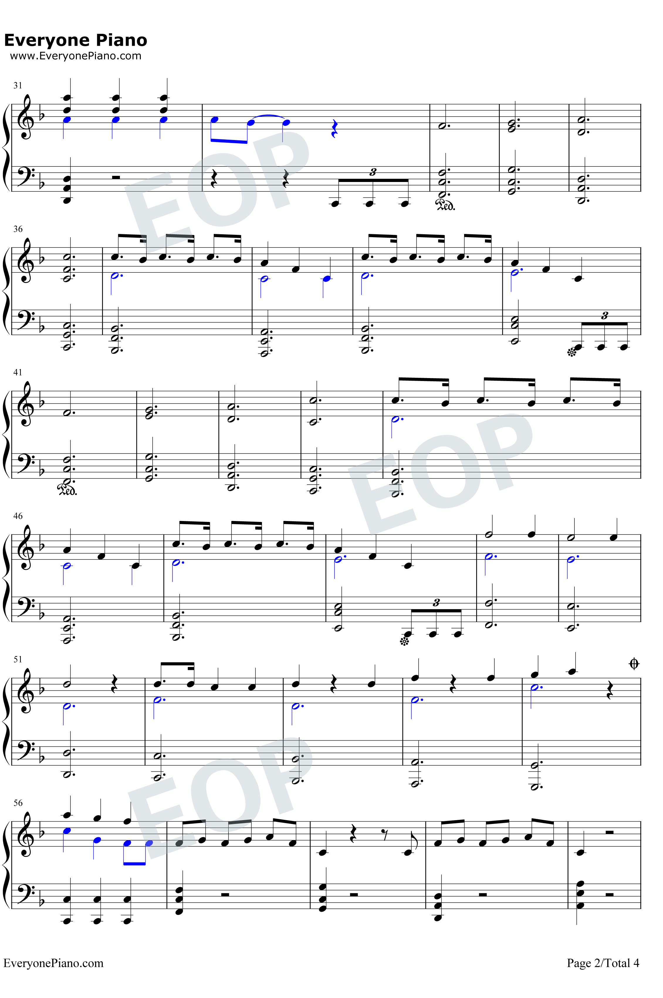 Two Fux钢琴谱-Adam Lambert2