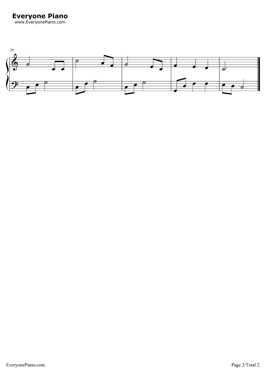 摇篮曲钢琴谱-勃拉姆斯-EOP魔鬼训练营练习曲2