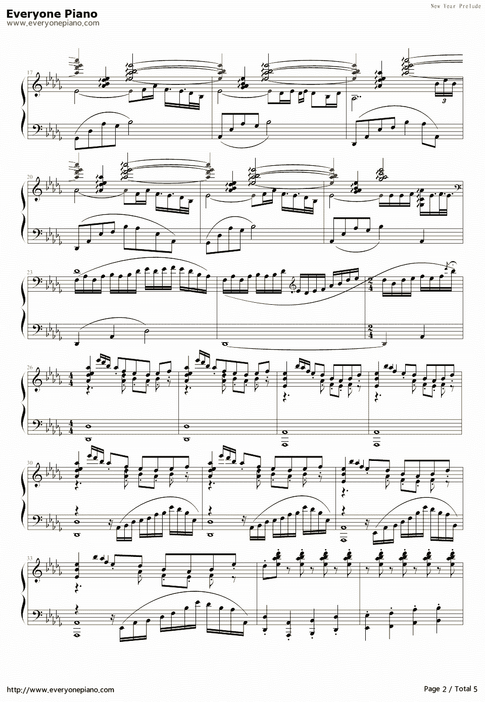 新年序曲钢琴谱-钢琴叫兽-乱按流之六2