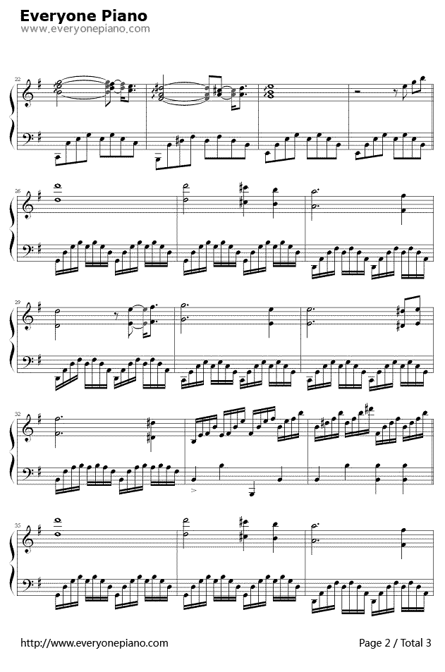 绿袖子钢琴谱-英国民歌2