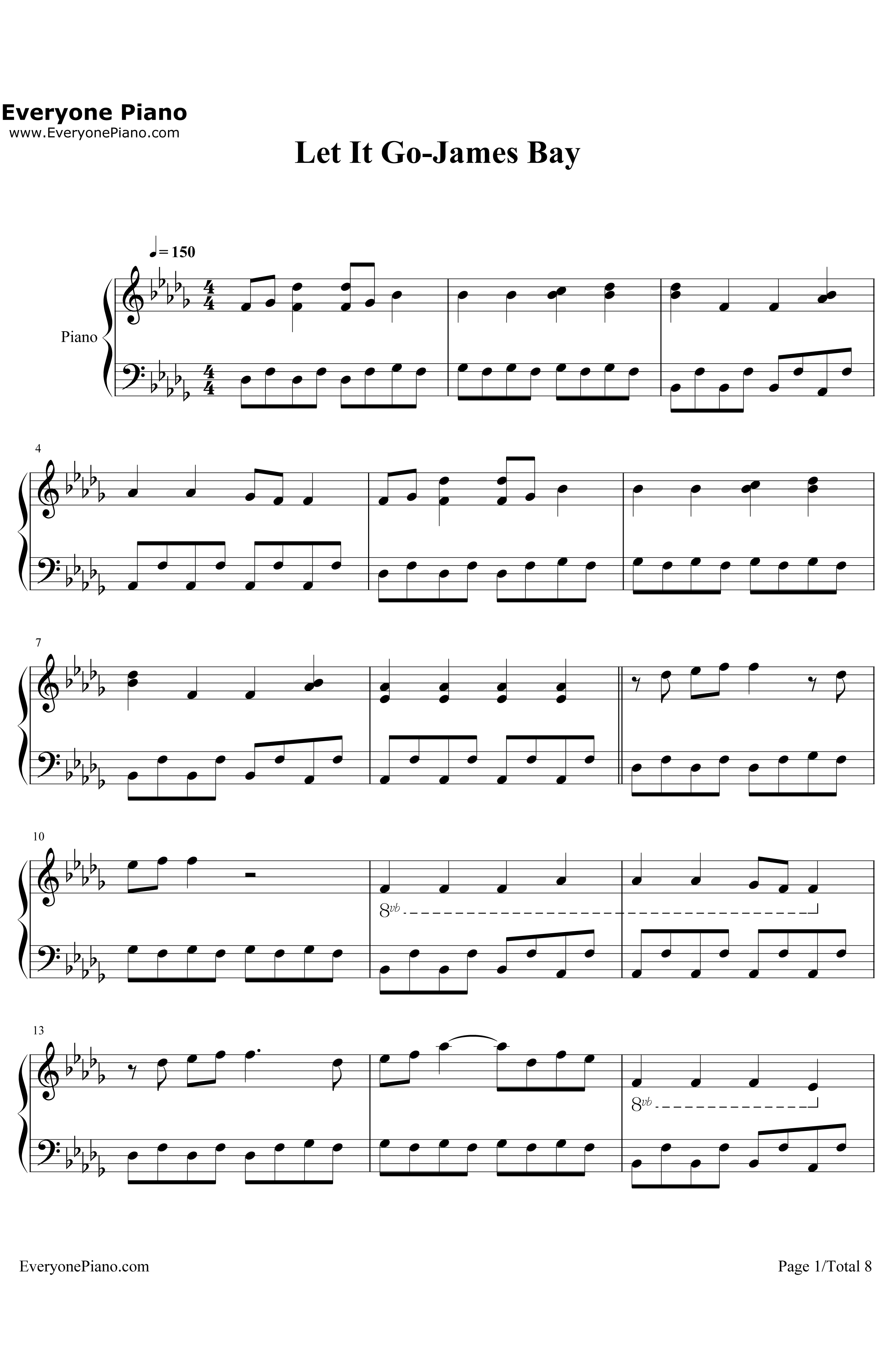 LetItGo钢琴谱-JamesBay1