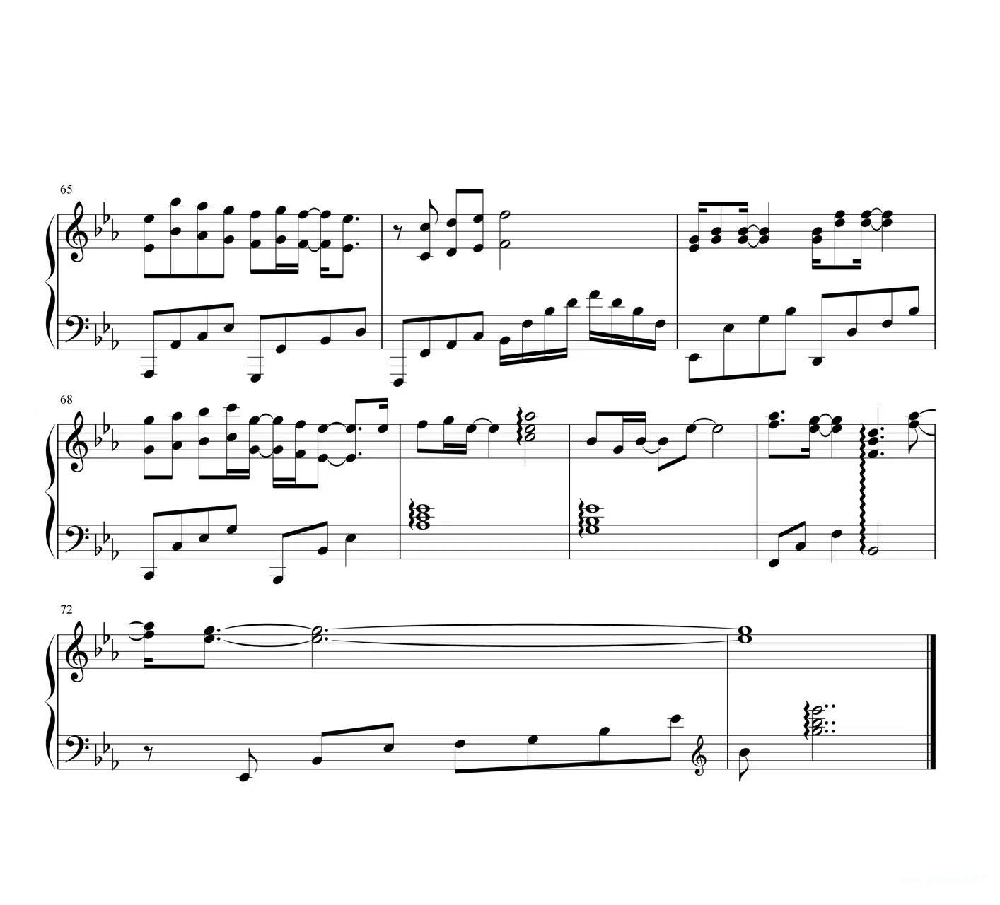 陶喆《一念之间》钢琴谱1