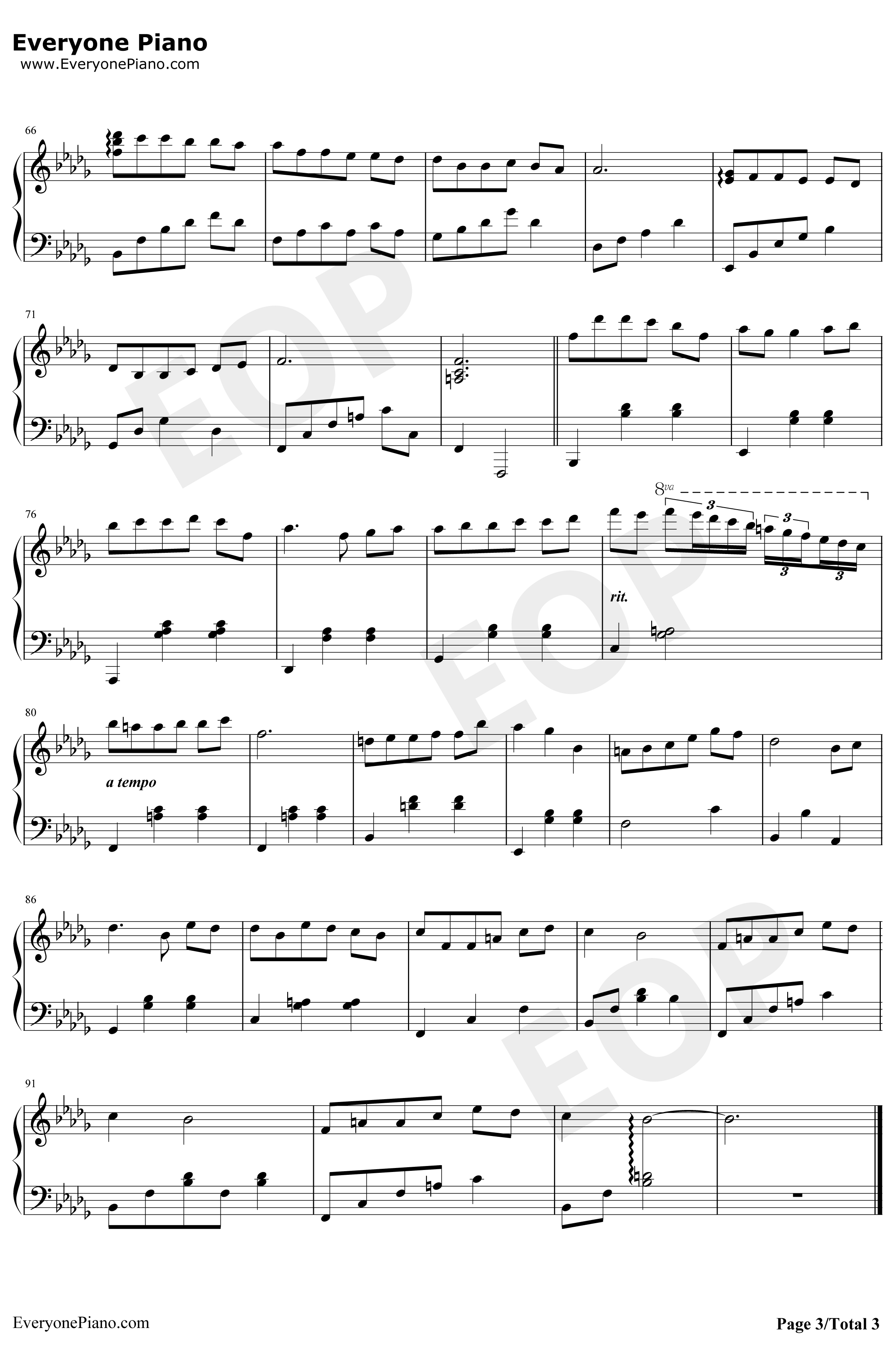 Pour Chopin钢琴谱-The Day dream-说给萧邦3