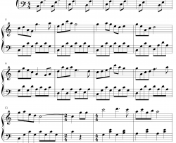 我的祖国钢琴谱-郭兰英-简单版