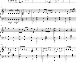 义勇军进行曲钢琴谱-聂耳-简单版-中华人民共和国国歌