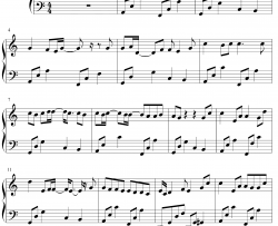 七里香钢琴谱-周杰伦-C调简单版