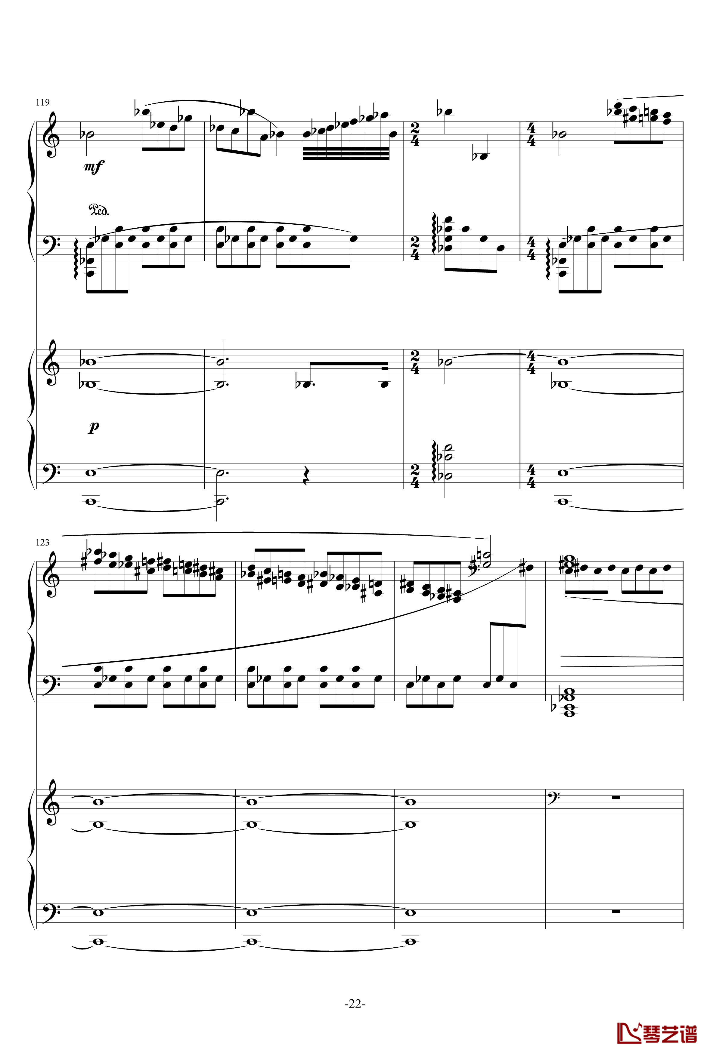 普罗科菲耶夫第三钢琴协奏曲第二乐章钢琴谱22