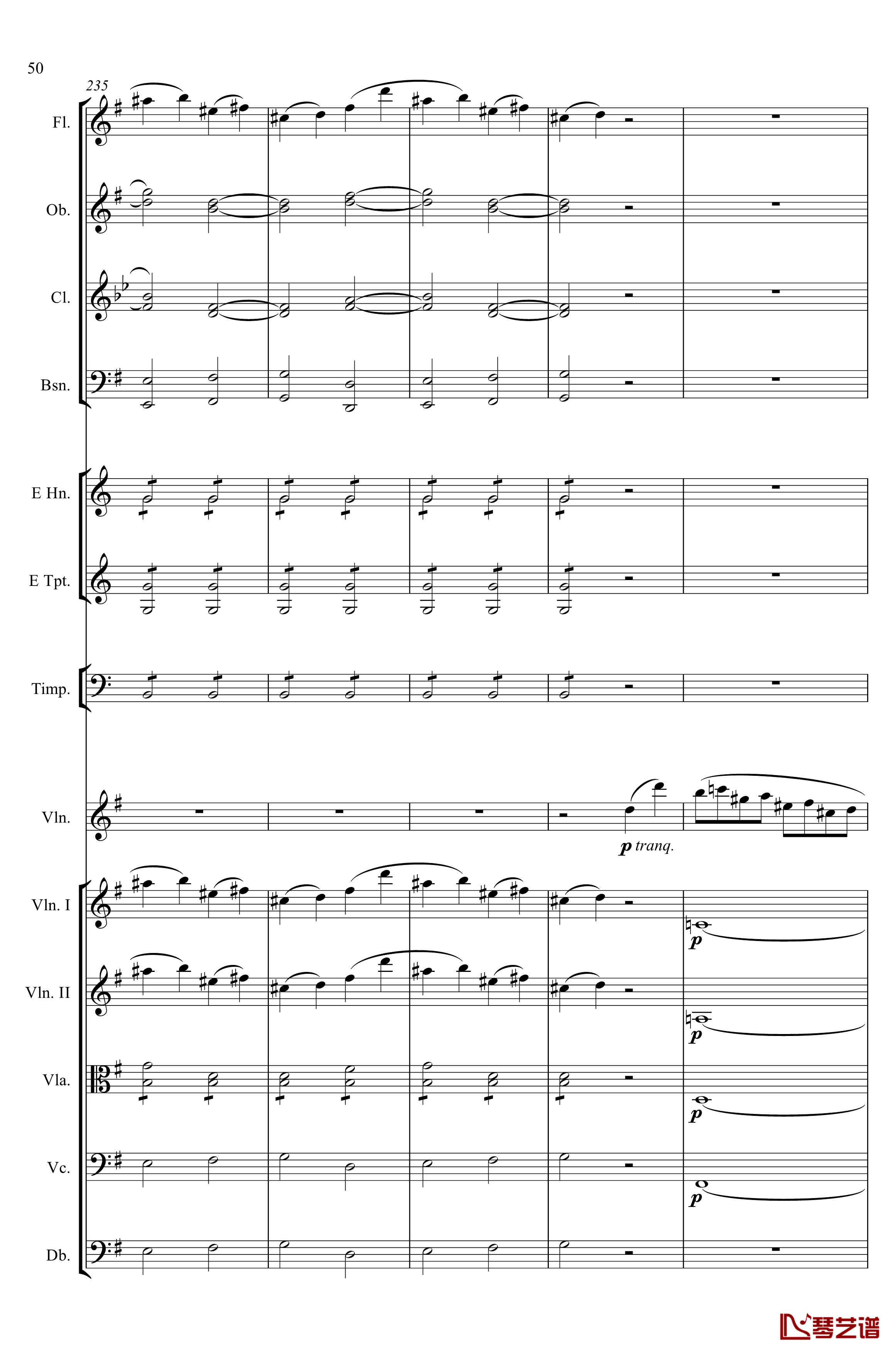 e小调小提琴协奏曲Op.64钢琴谱-第一乐章-门德尔松50