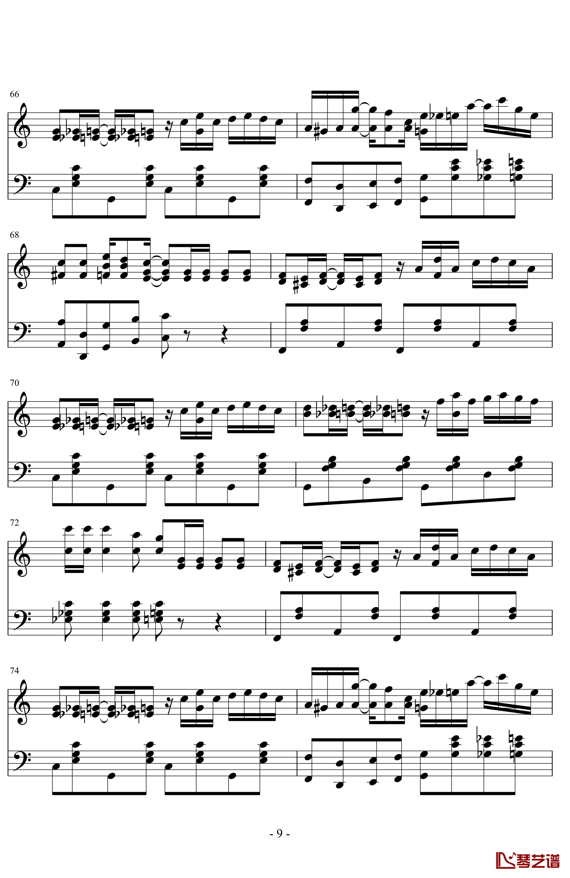 the entertainer钢琴谱-完整版-拉格泰姆-Scott Joplin9