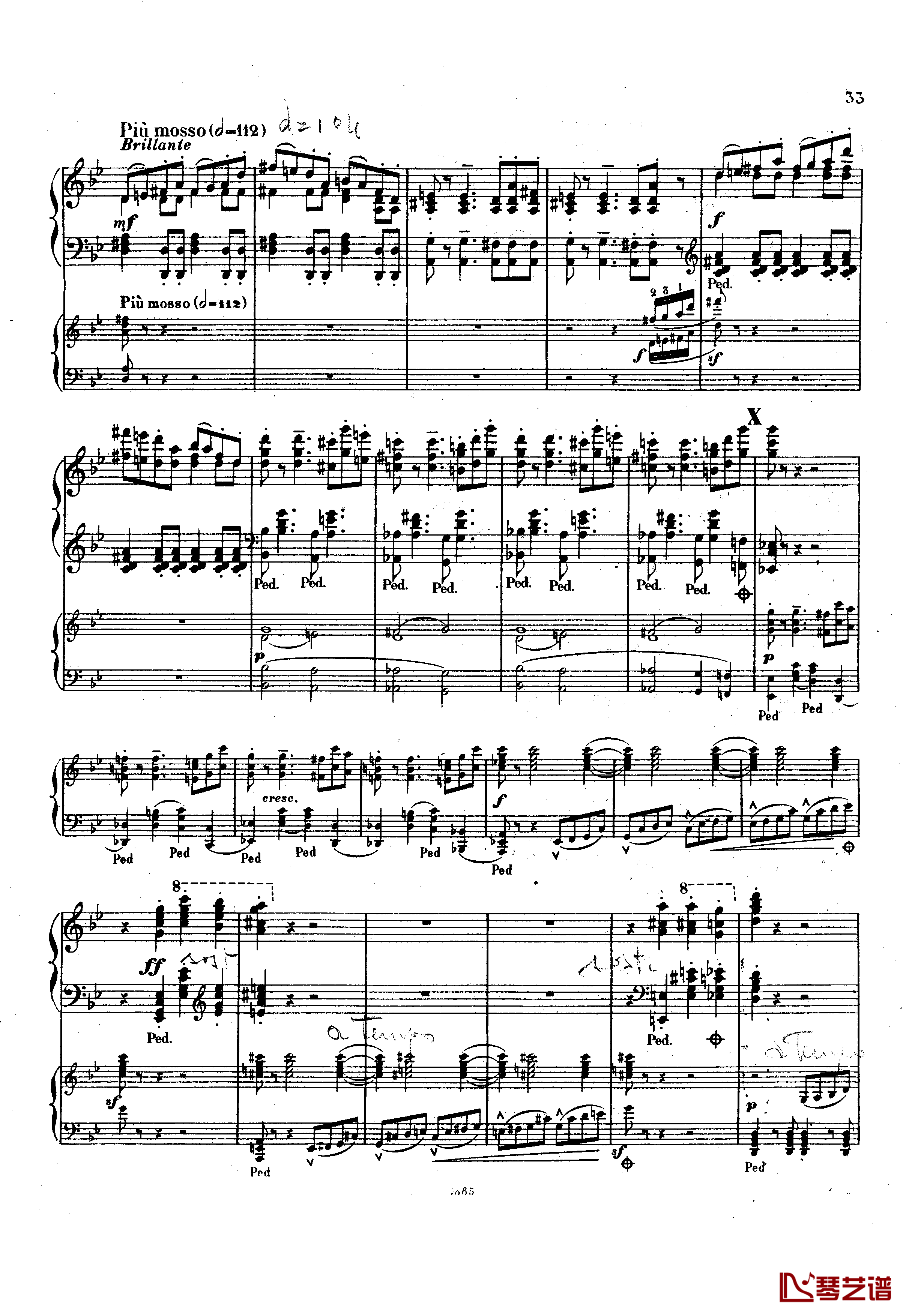 g小调钢琴协奏曲  Op.15钢琴谱-斯甘巴蒂33