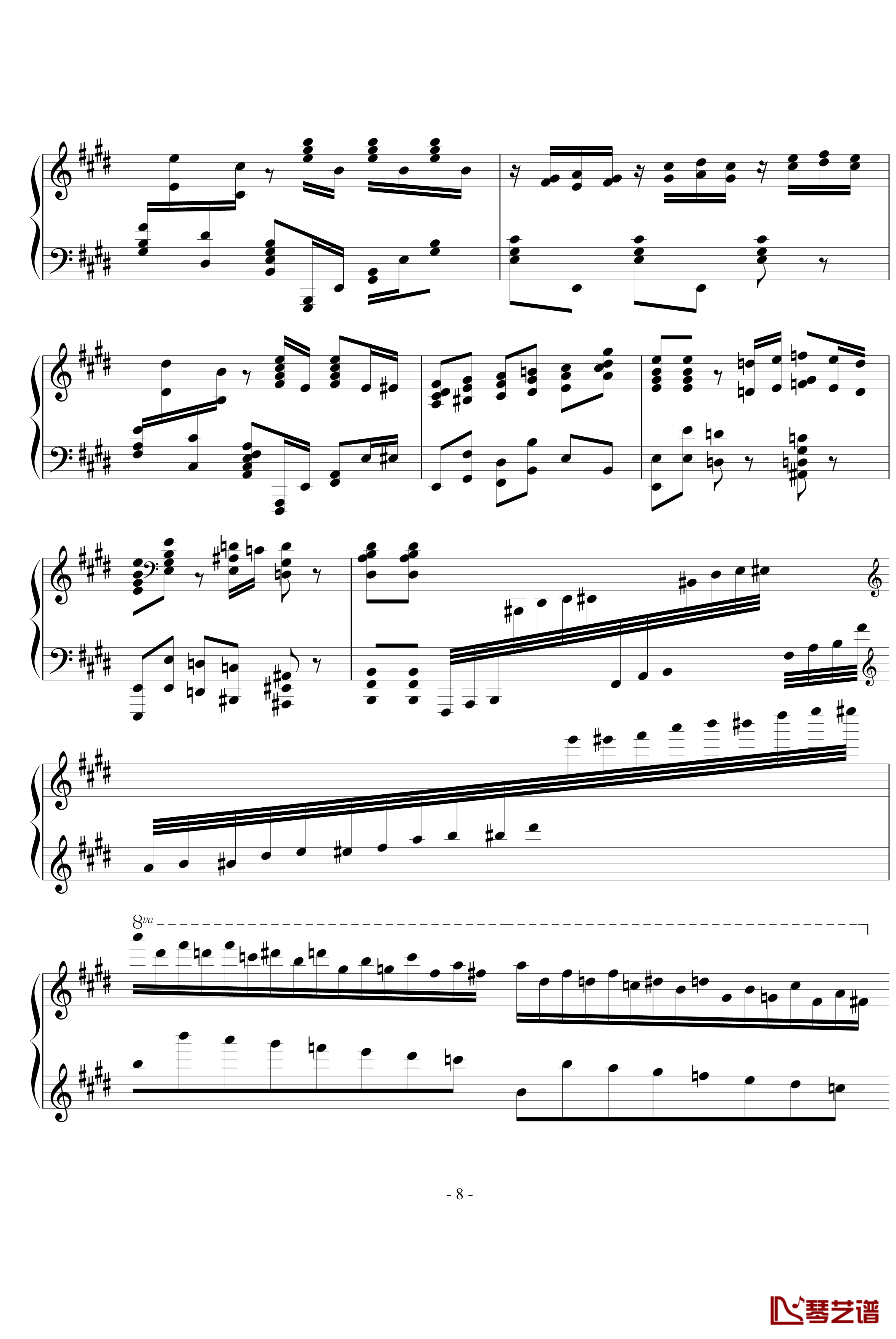 卡门幻想曲钢琴谱-卡门8
