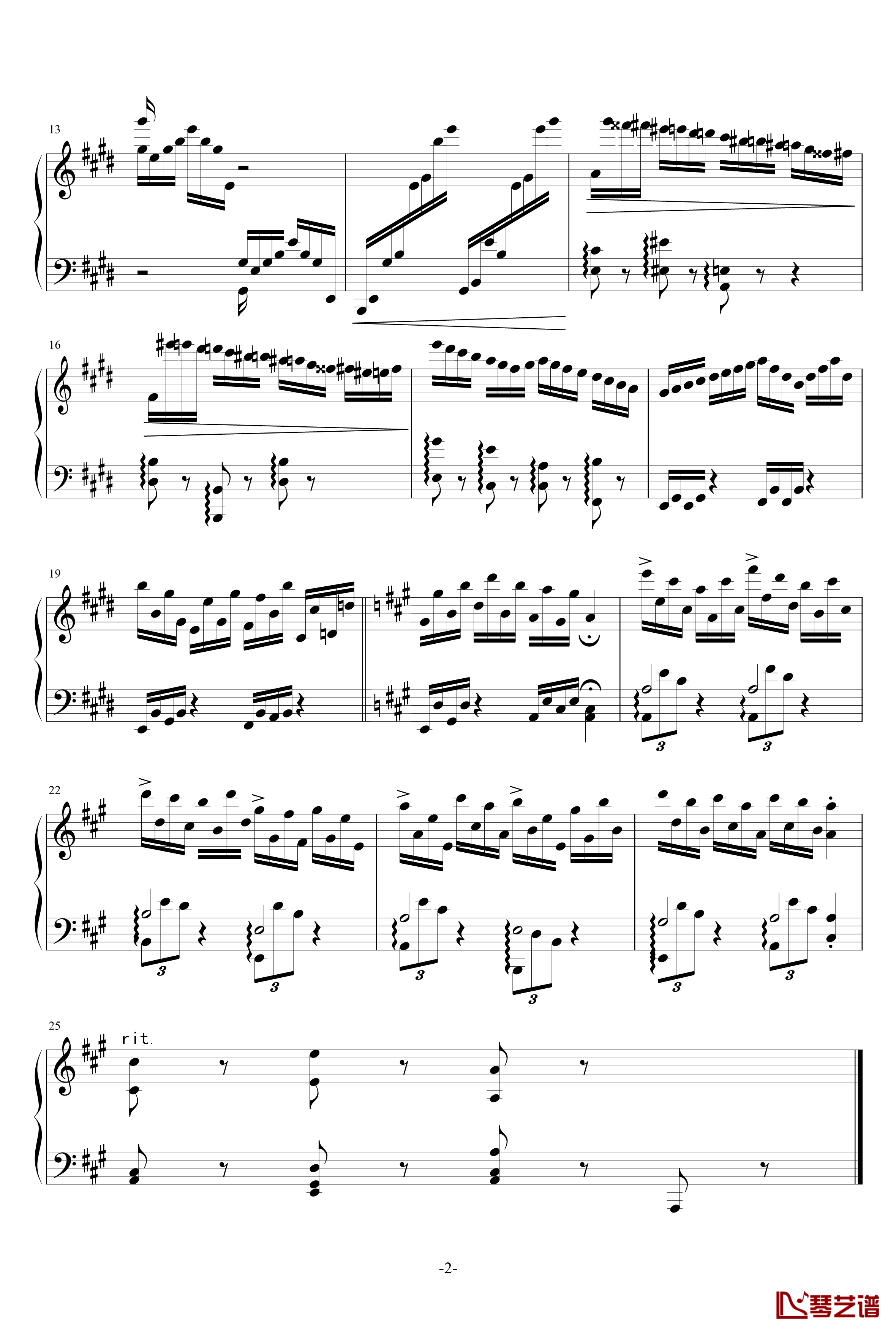 A大调练习曲钢琴谱-84jimmy2