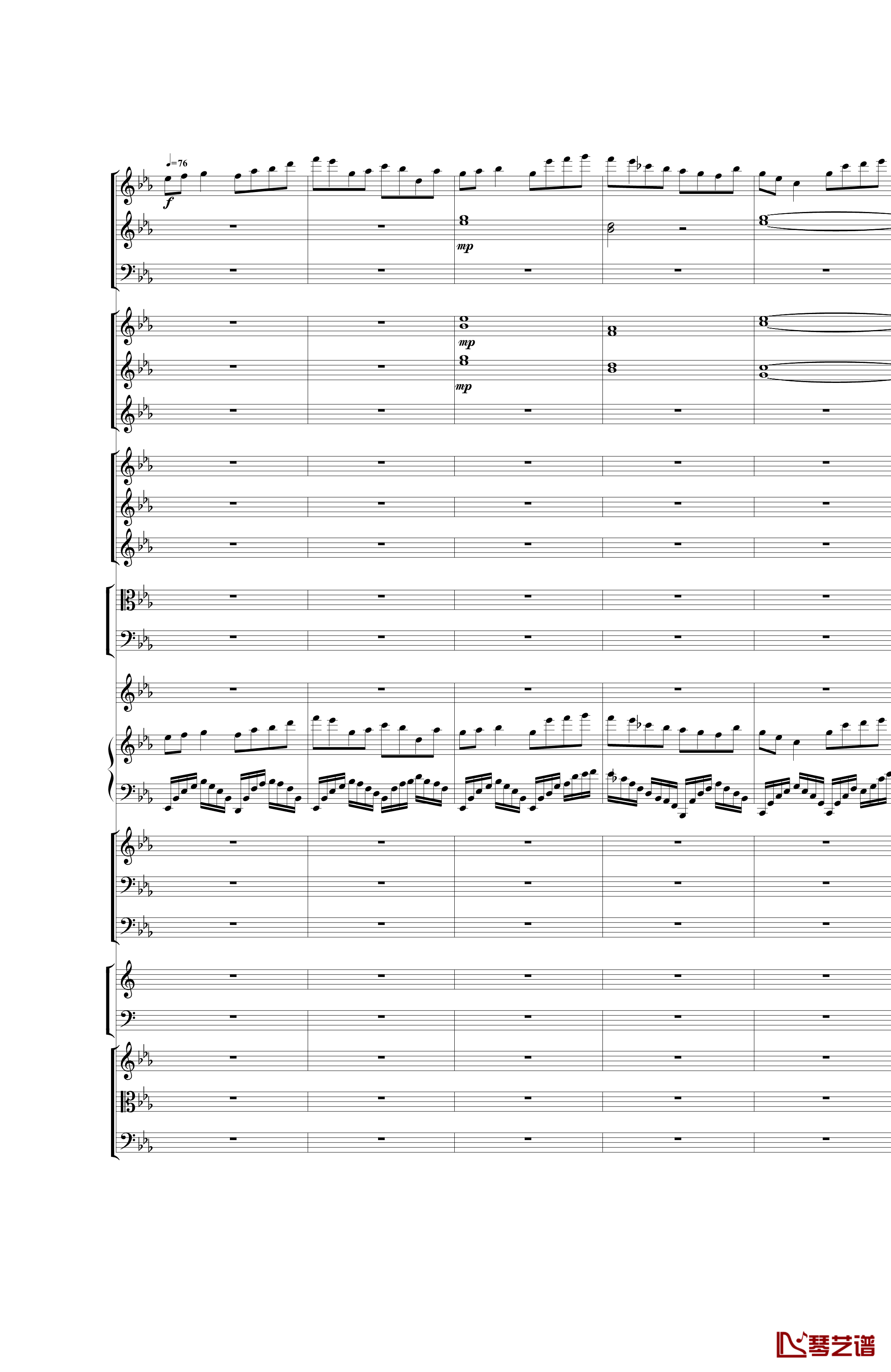 Piano Concerto No.3 in E Flat minor钢琴谱 I.Moderto-热情而辉煌20