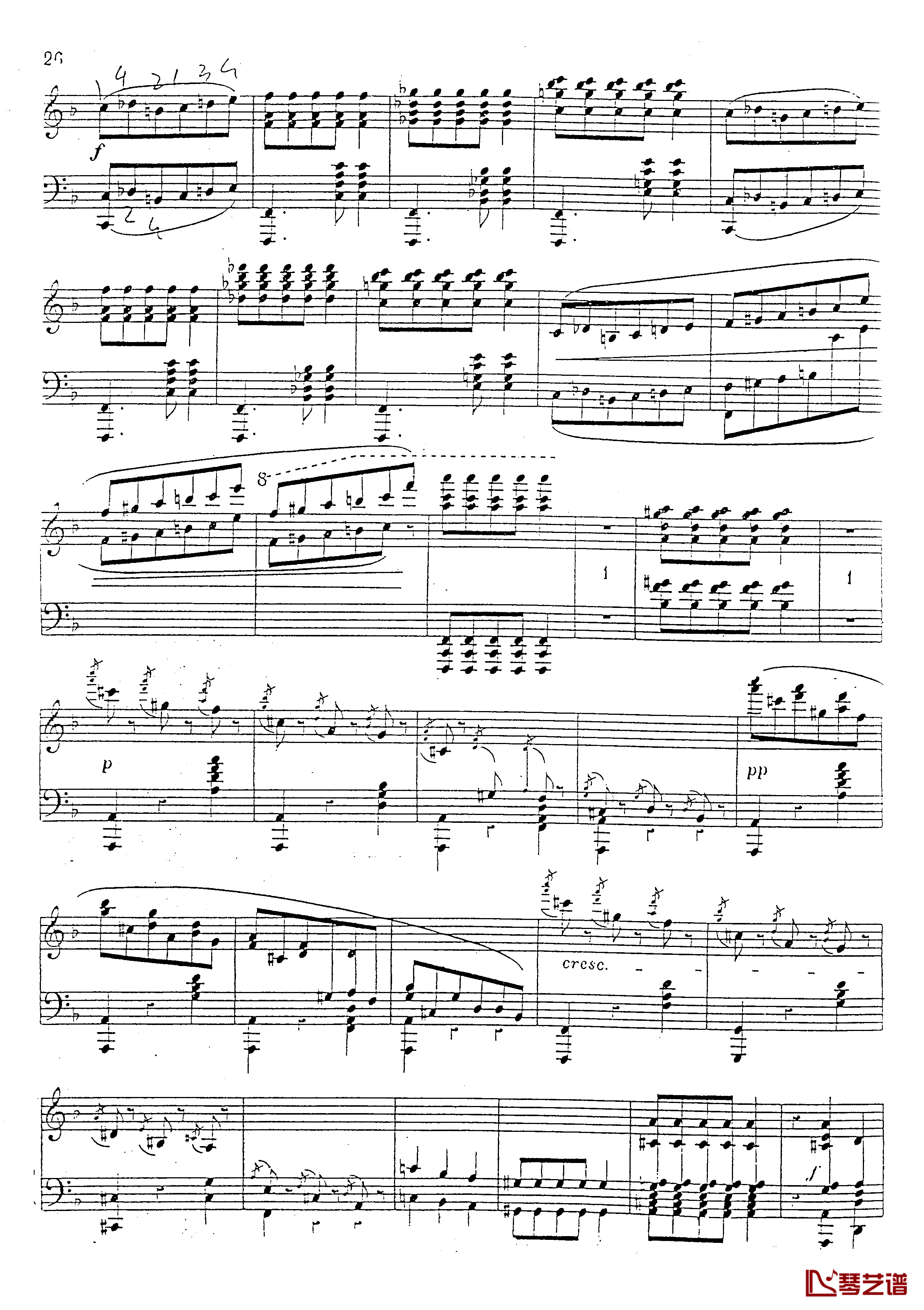 a小调第四钢琴奏鸣曲钢琴谱-安东 鲁宾斯坦- Op.10027
