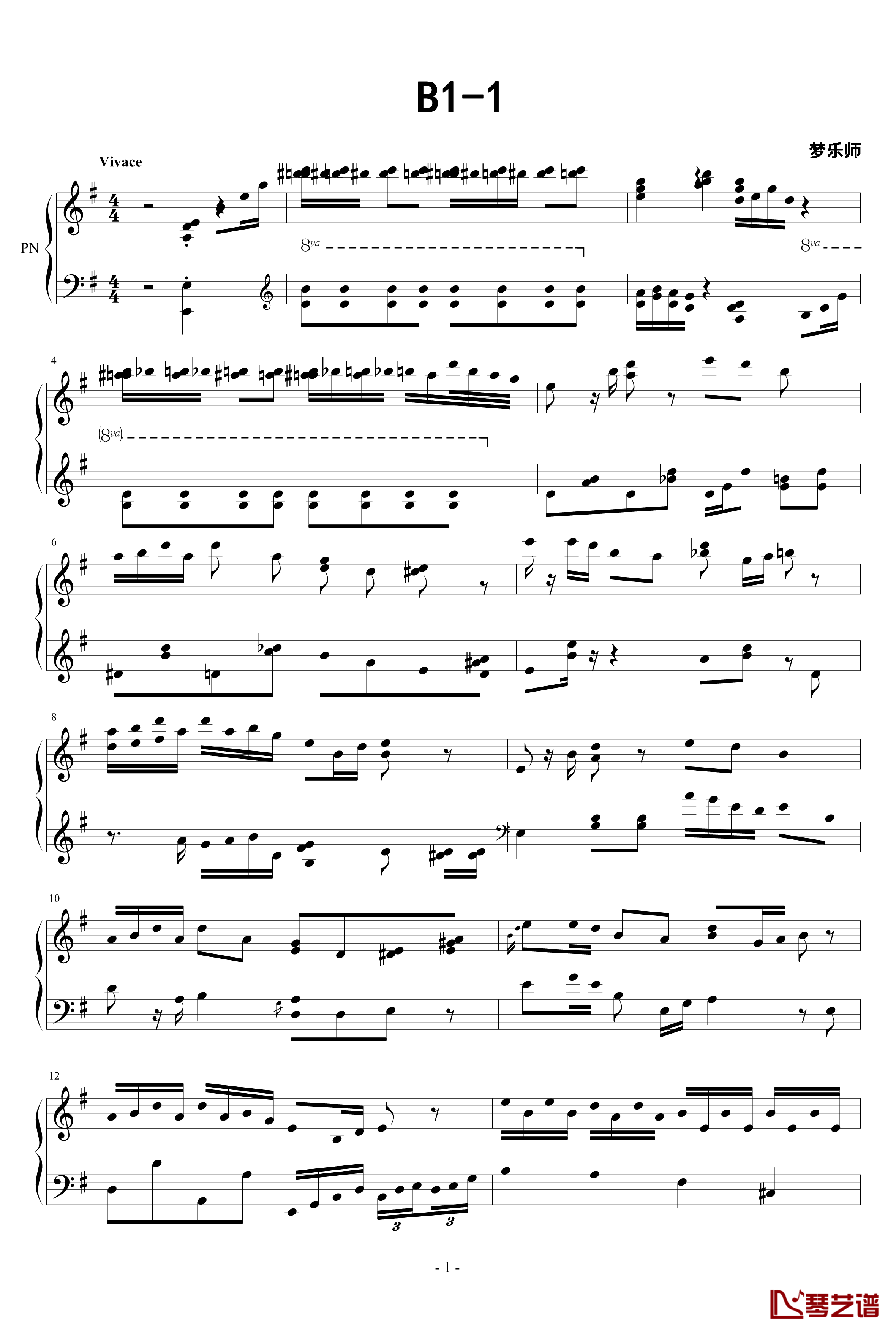 从零学作曲B1-1钢琴谱-梦乐师1