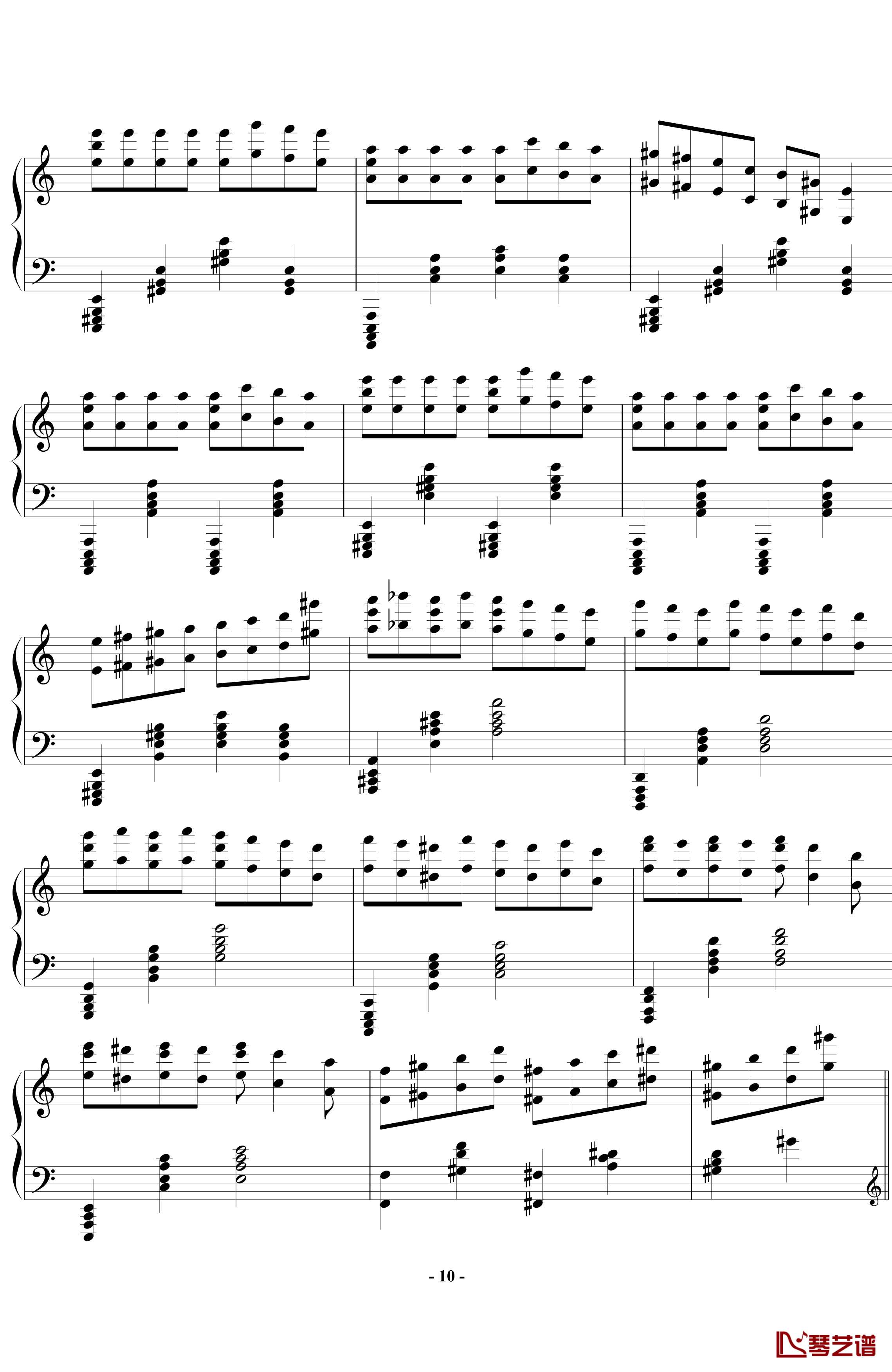 帕格尼尼飞絮曲钢琴谱-标准版-马克西姆-Maksim·Mrvica10