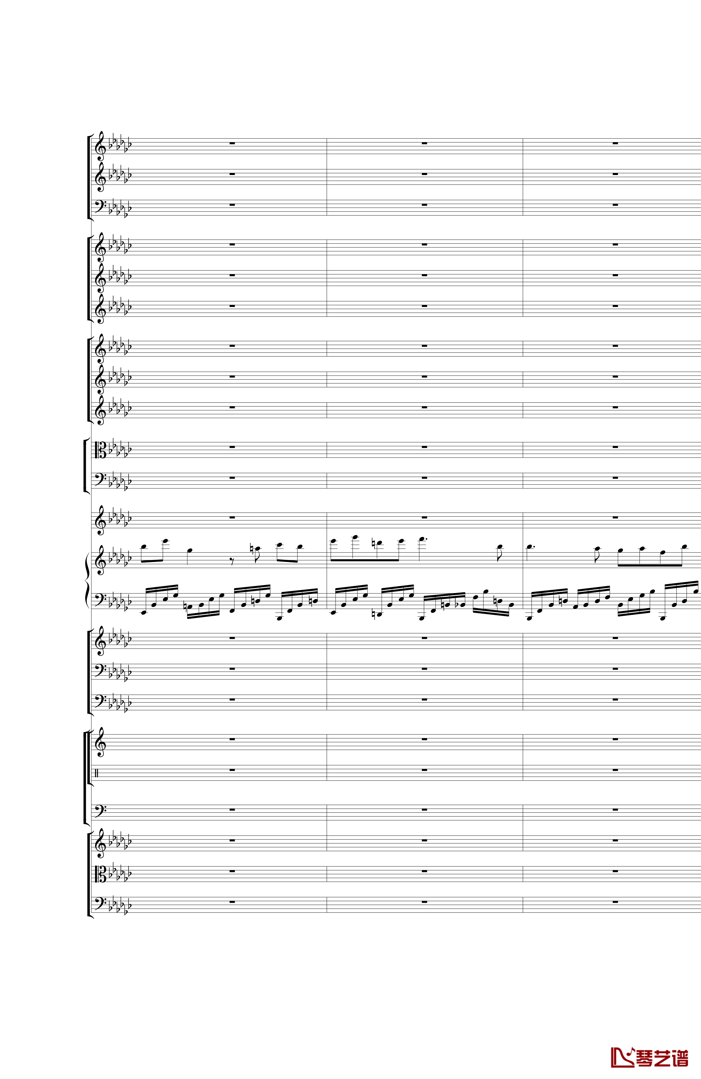 Piano Concerto No.3 in E Flat minor钢琴谱 I.Moderto-热情而辉煌36