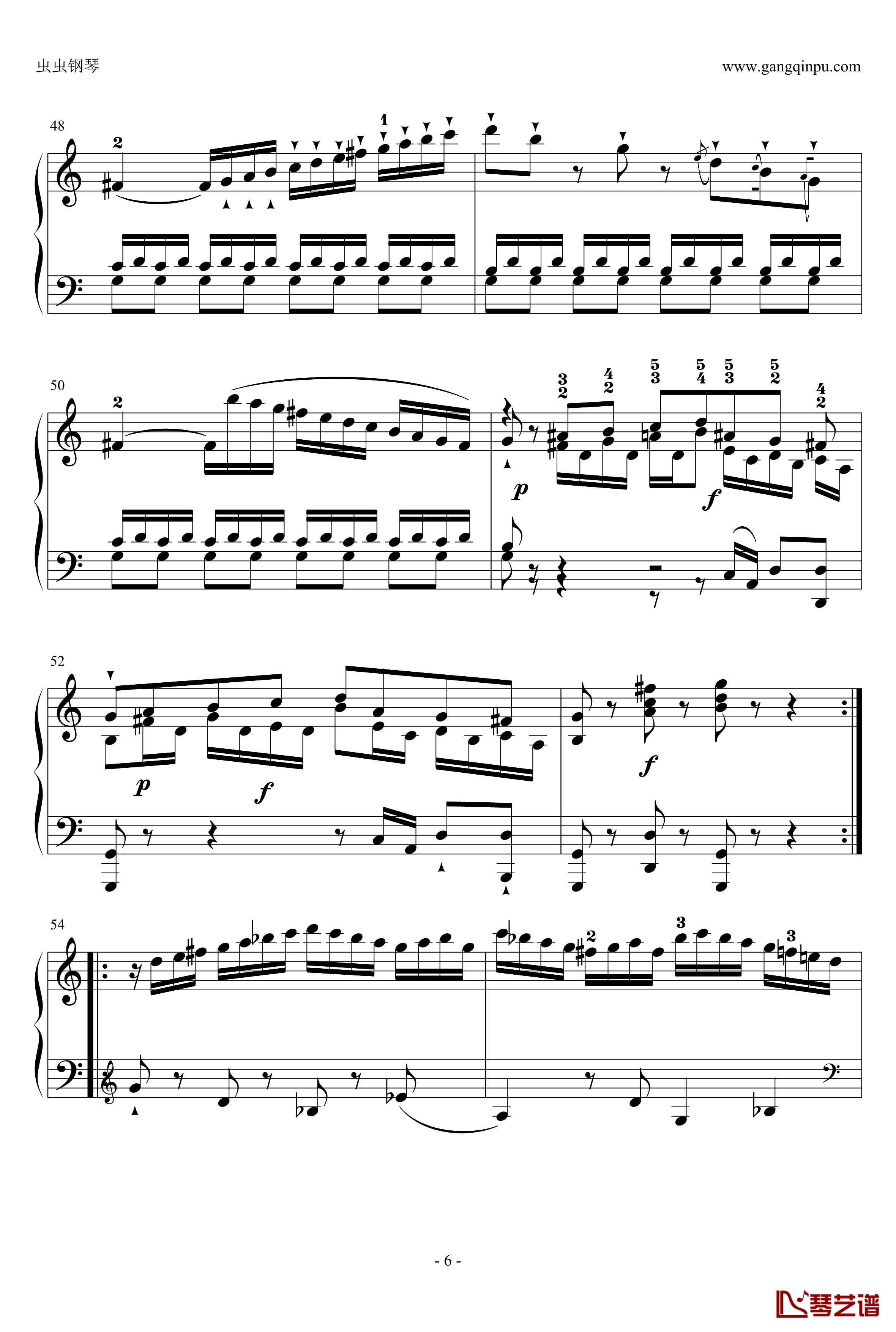 C大调奏鸣曲钢琴谱第一乐章-海顿6