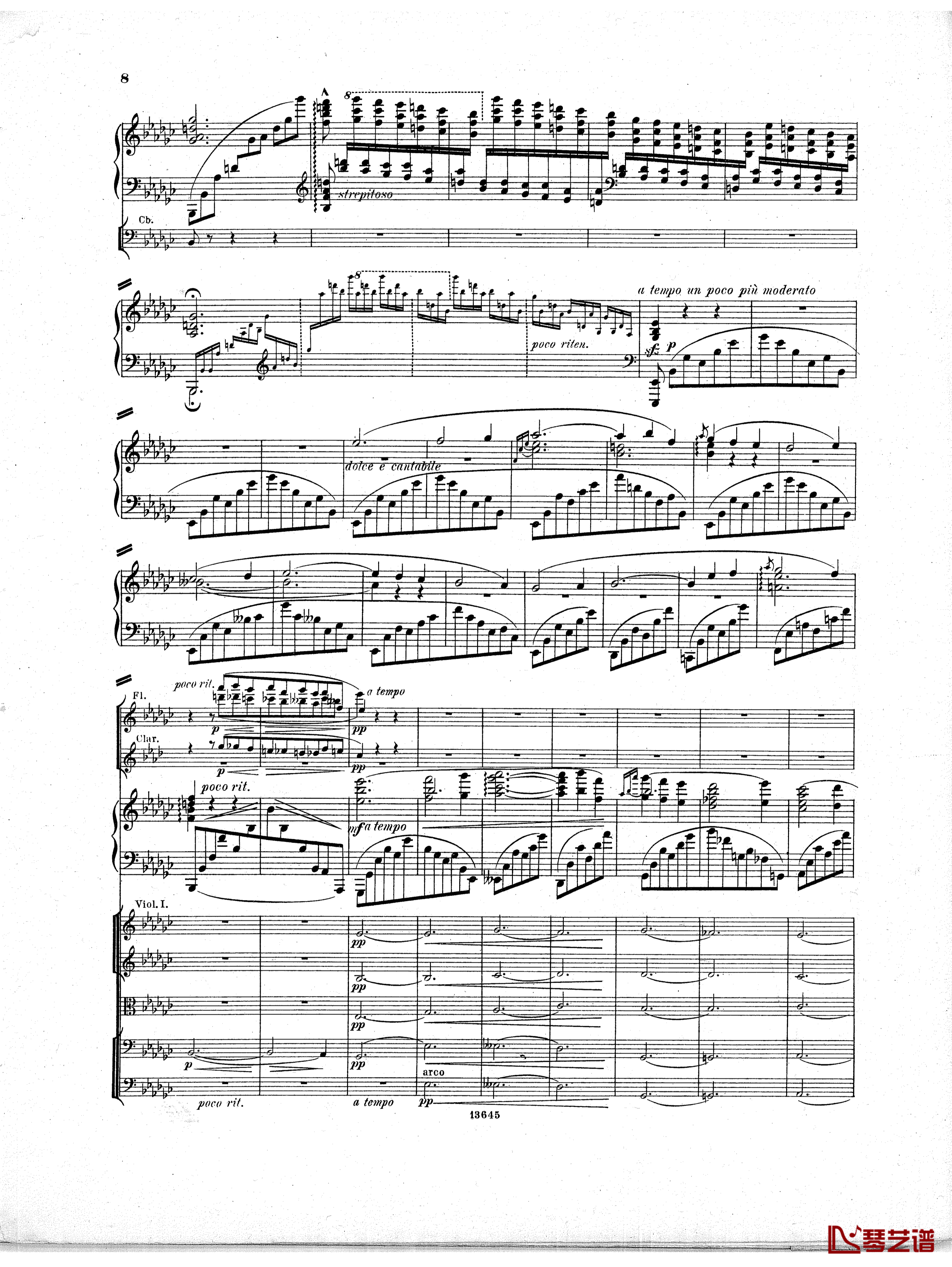 Lyapunov 降E小调第一钢琴协奏曲 Op.4钢琴谱-Lyapunov7