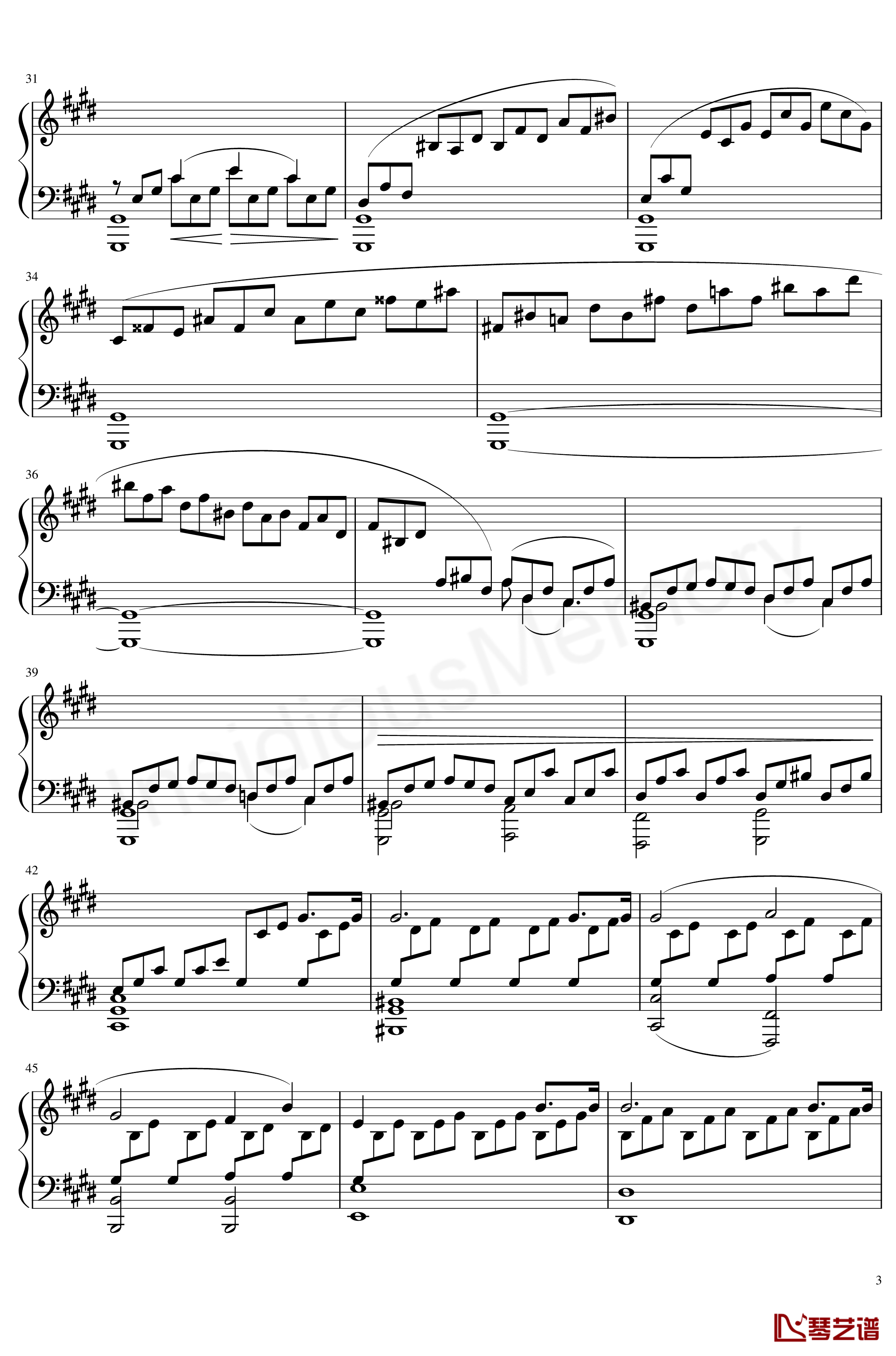 月光奏鸣曲钢琴谱-贝多芬-beethoven3